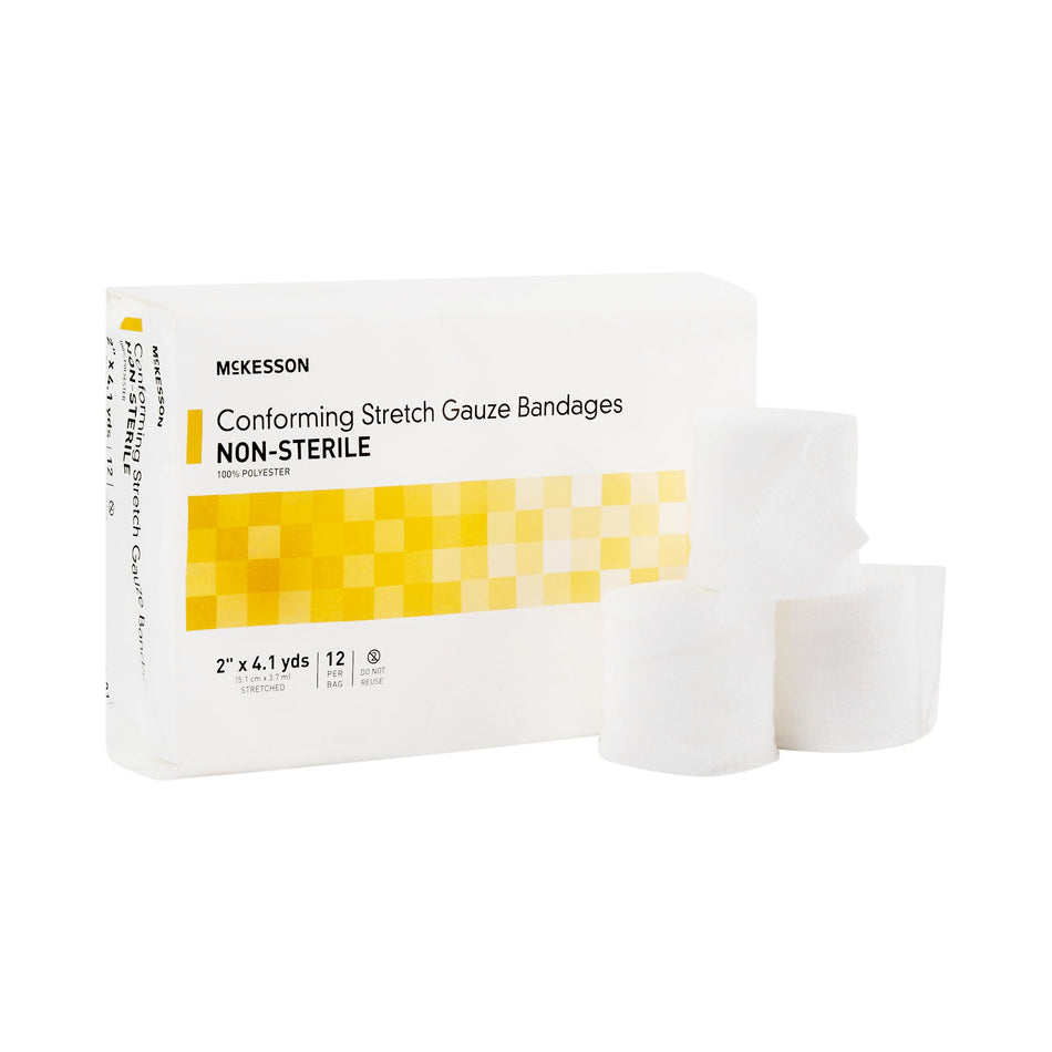 McKesson Conforming Bandage, 2 Inch x 4-1/10 Yard-Conforming Bandage McKesson 2 Inch X 4-1/10 Yard NonSterile 12 per Pack