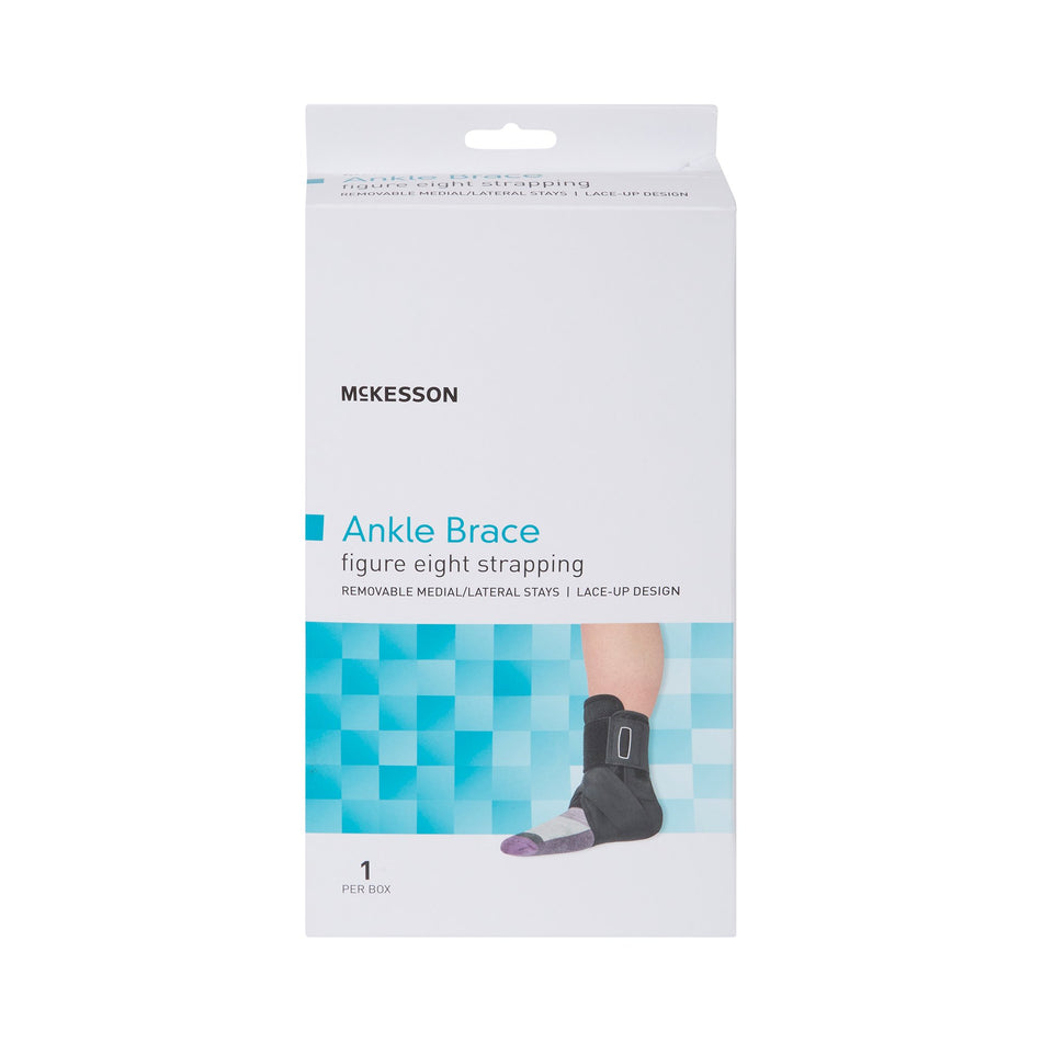 McKesson Low Profile / Open Heel / Open Toe Ankle Brace, Extra Small-Ankle Brace McKesson X-Small Lace-Up / Figure-8 Strap / Hook and Loop Closure Foot