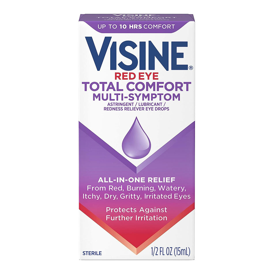 Visine Red Eye Total Comfort Multi-Symptom Eye Drops-Redness Relief