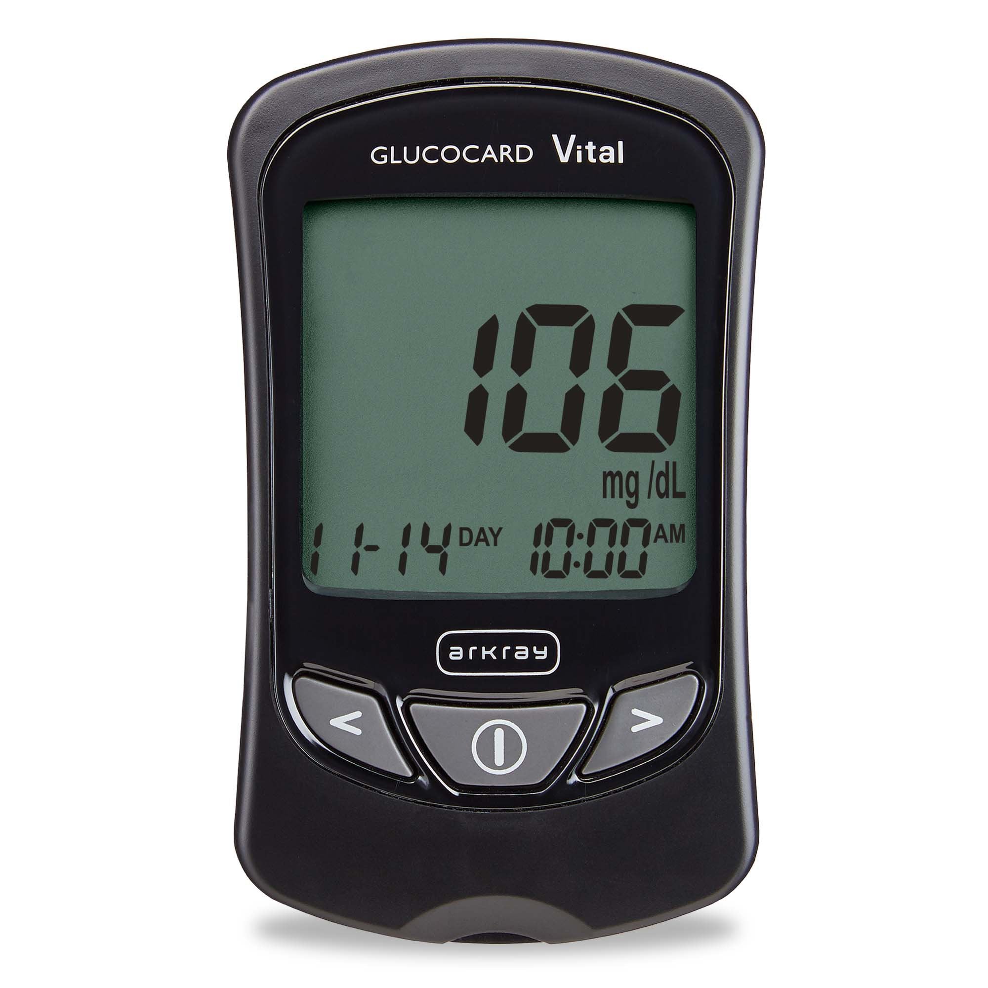 Glucocard Vital Blood Glucose Meter Kit-Blood Glucose Meter Glucocard Vital 7 Second Results Stores up to 250 Results No Coding Required