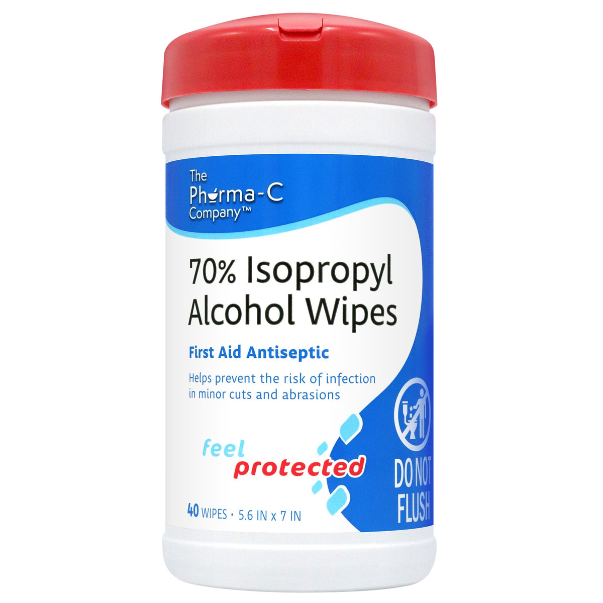 Pharma-C-Wipes Isopropyl Alcohol Antiseptic-Antiseptic Skin Wipe Pharma-C-Wipes Towelette Canister