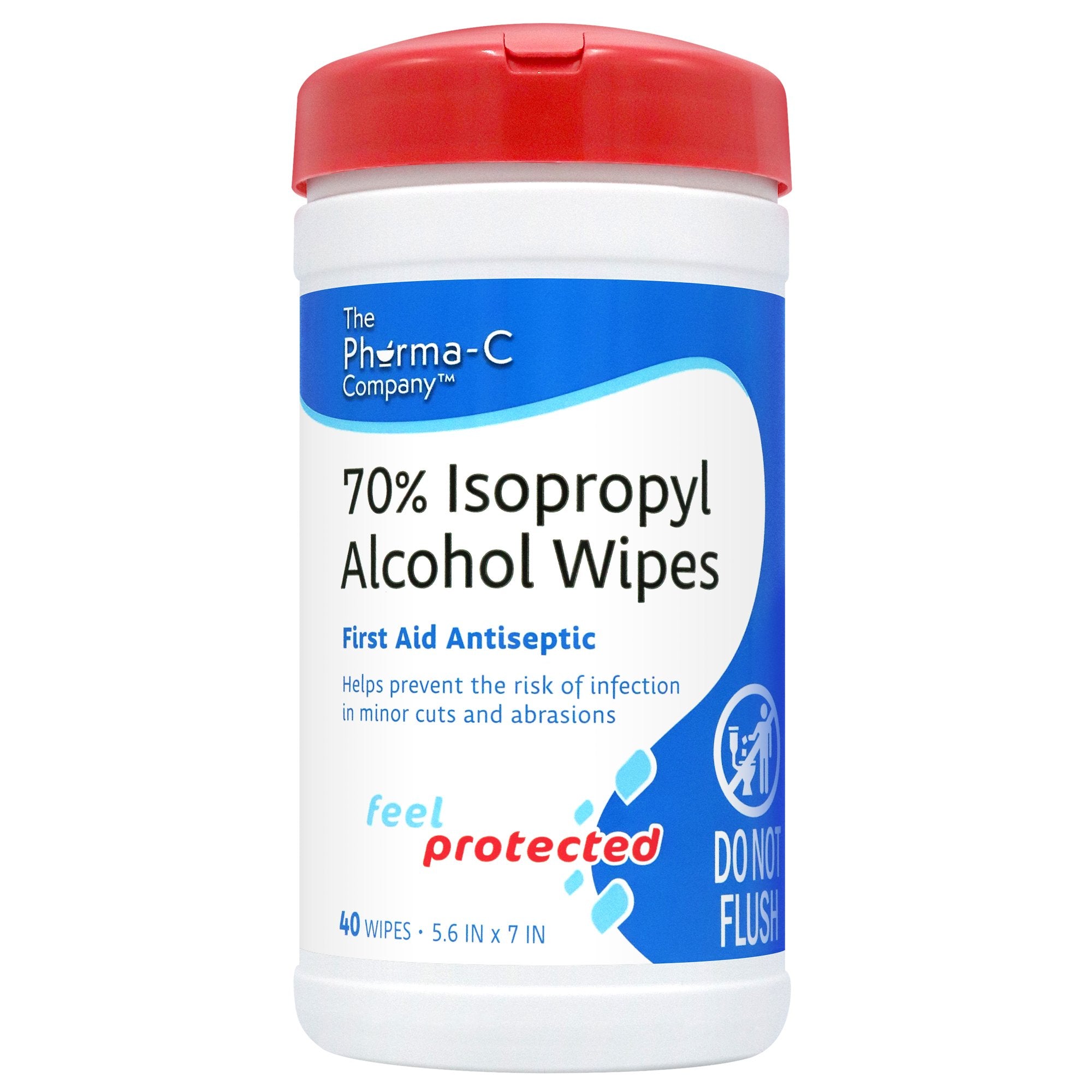 Pharma-C-Wipes Isopropyl Alcohol Antiseptic-Antiseptic Skin Wipe Pharma-C-Wipes Towelette Canister