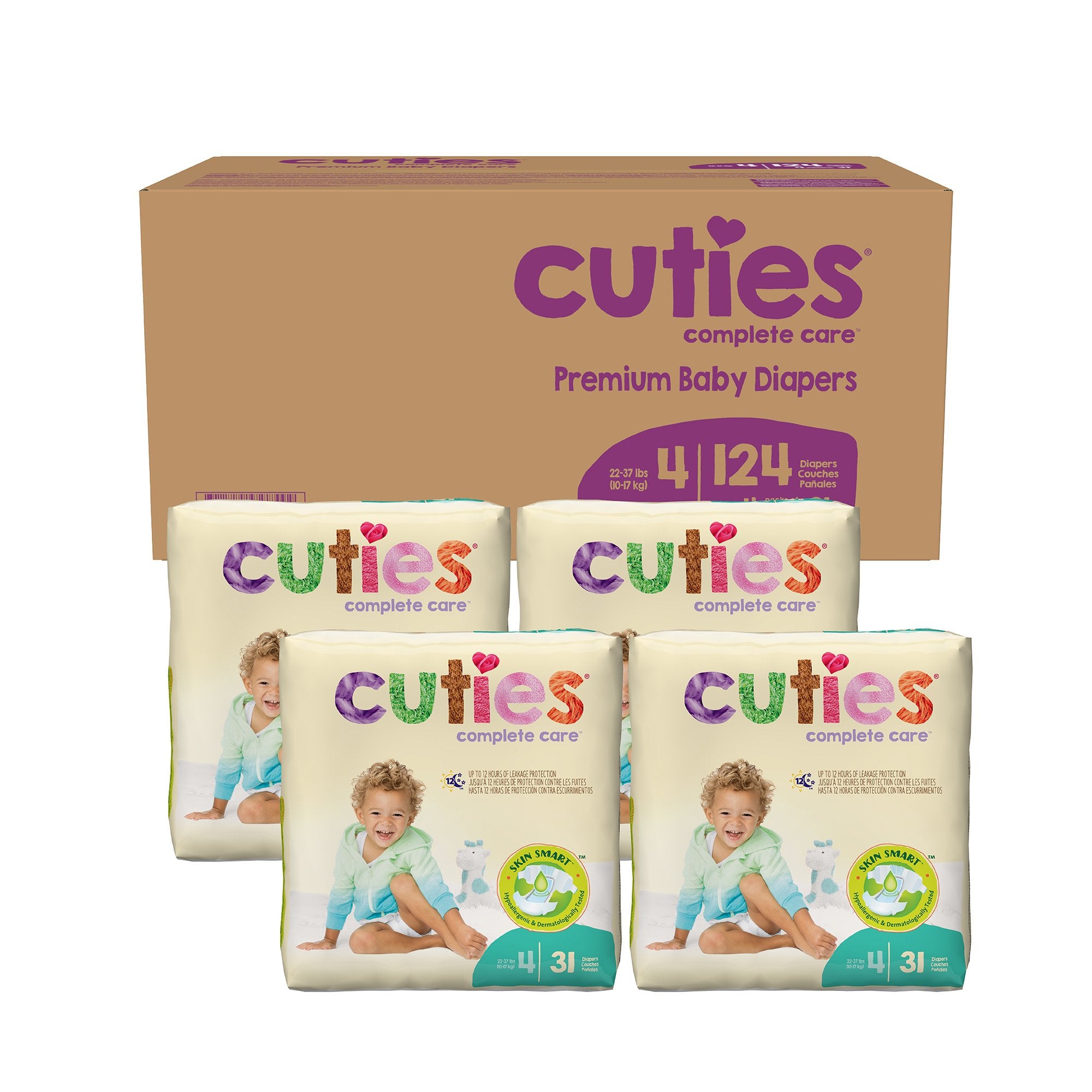 Cuties® Premium Diaper, Size 4 - Incontinence>Pediatric Diapers and Training Pants - First Quality Products LLC