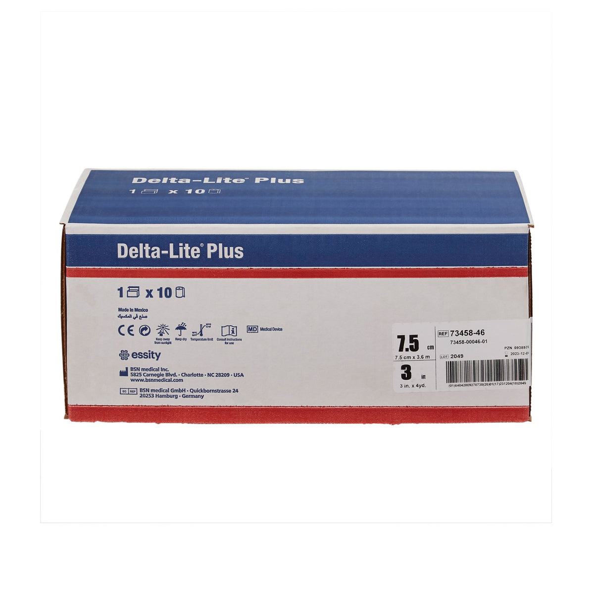 Delta-Lite Plus Black Cast Tape, 3 Inch x 4 Yard-Cast Tape Delta-Lite Plus 3 Inch X 12 Foot Fiberglass / Resin Black