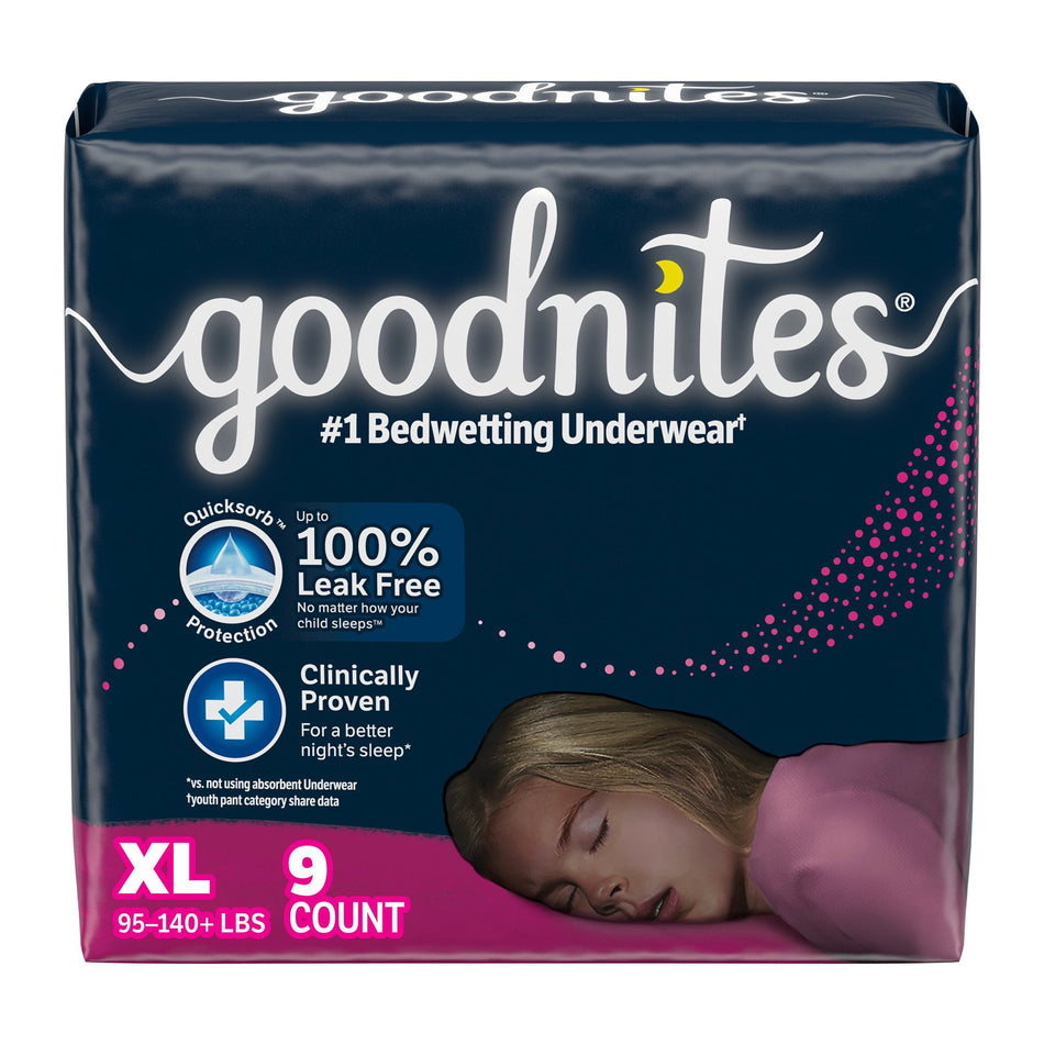 GoodNites® Bedwetting Underwear, Extra Large for Girls weighing 95 – 140 lbs. - Incontinence>Pediatric Diapers and Trainin...