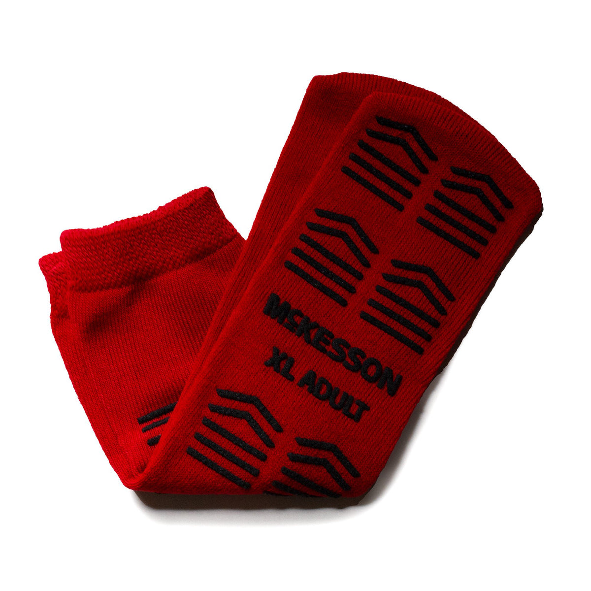McKesson Slipper Socks, Double Tread, Extra Large, Red - Apparel>Slippers and Slipper Socks - McKesson Brand