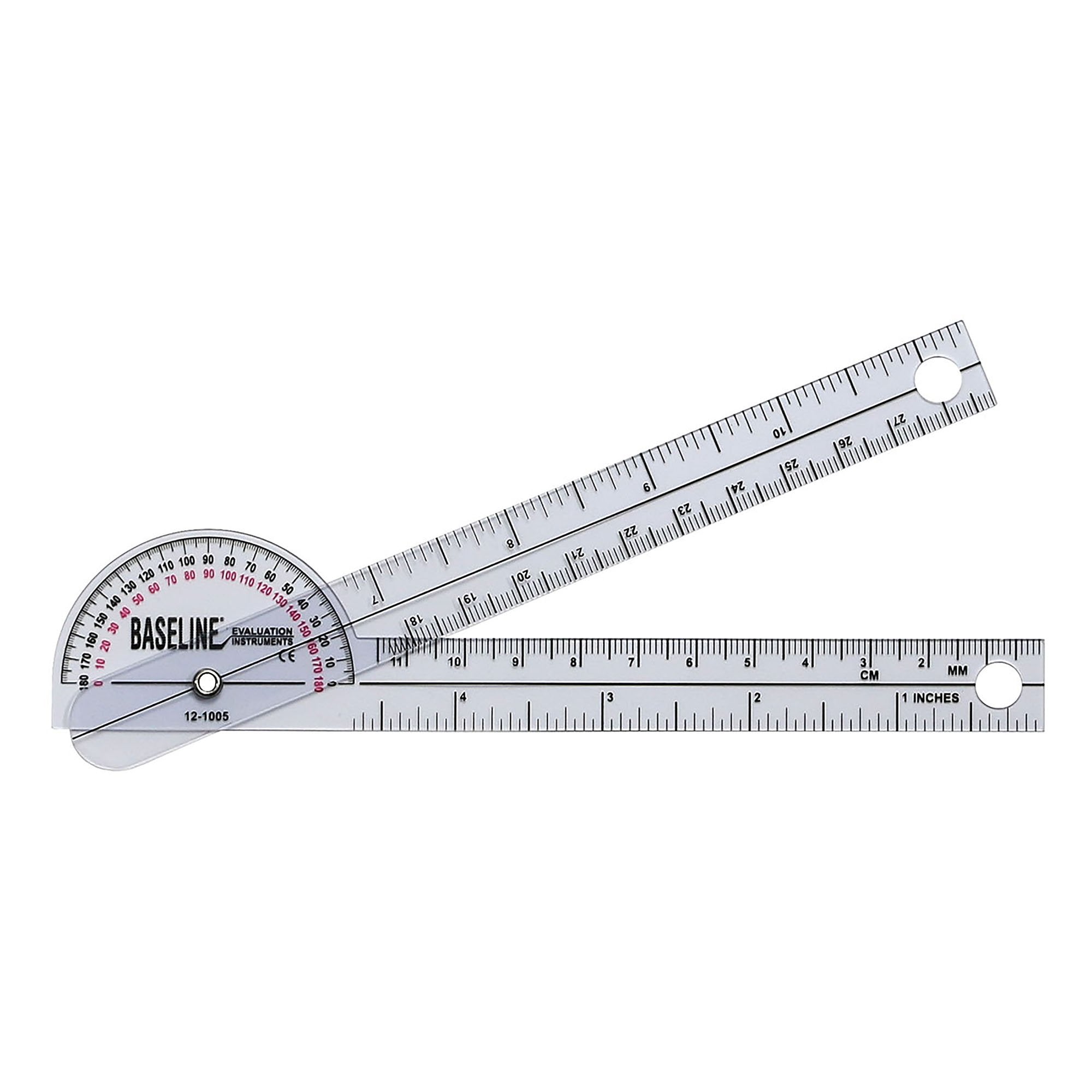 Baseline 180 Head Plastic Goniometer, 6 Inch Arms-Baseline Goniometer