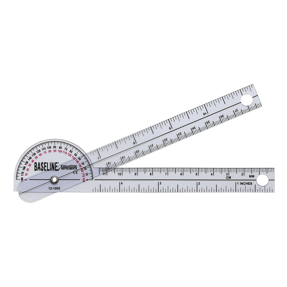 Baseline 180 Head Plastic Goniometer, 6 Inch Arms-Baseline Goniometer