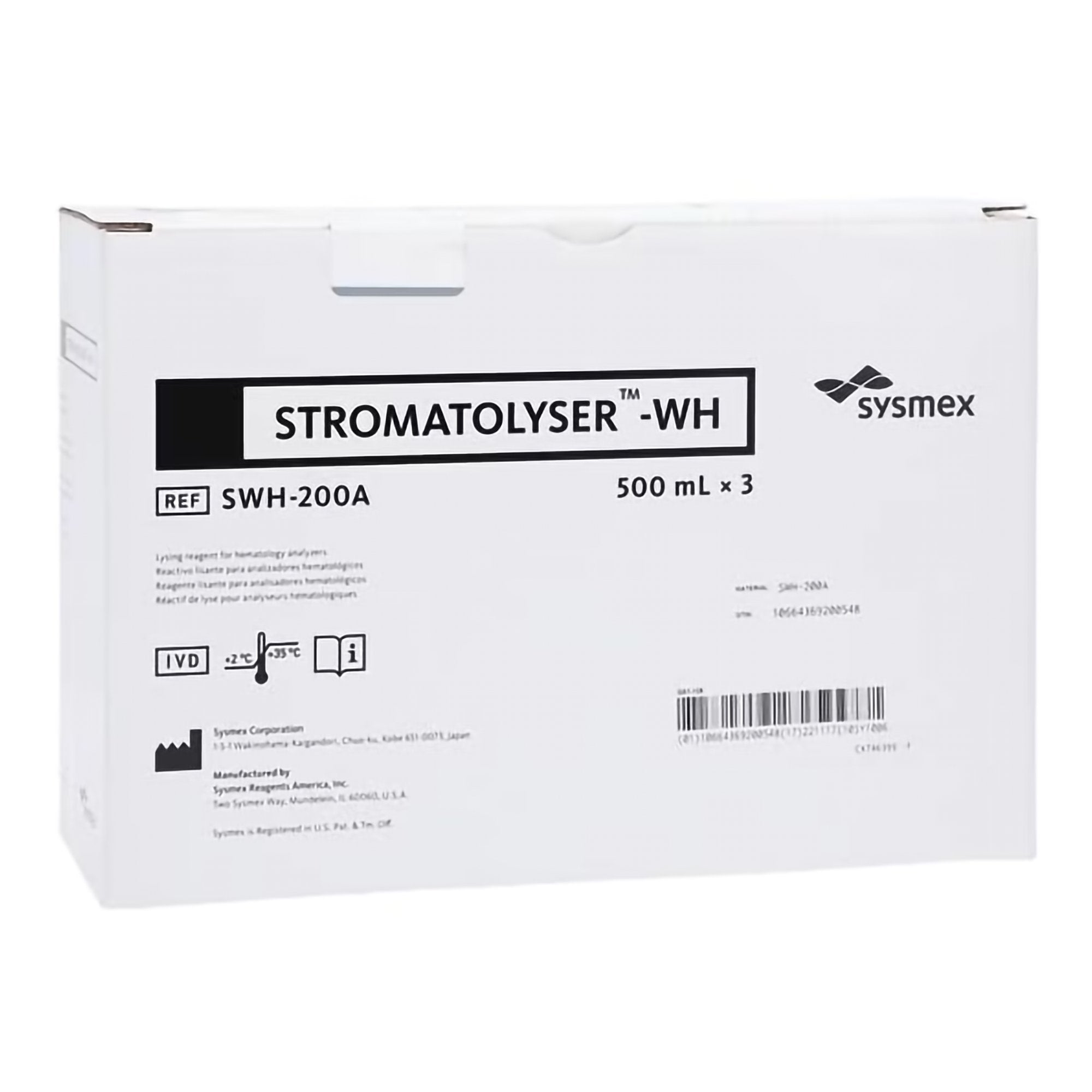 Stromatolyser™-WH Reagent for use w/ Sysmex Hematology Analyzers, HGB/WBC tests - Clinical Laboratory>Laboratory Equipment...