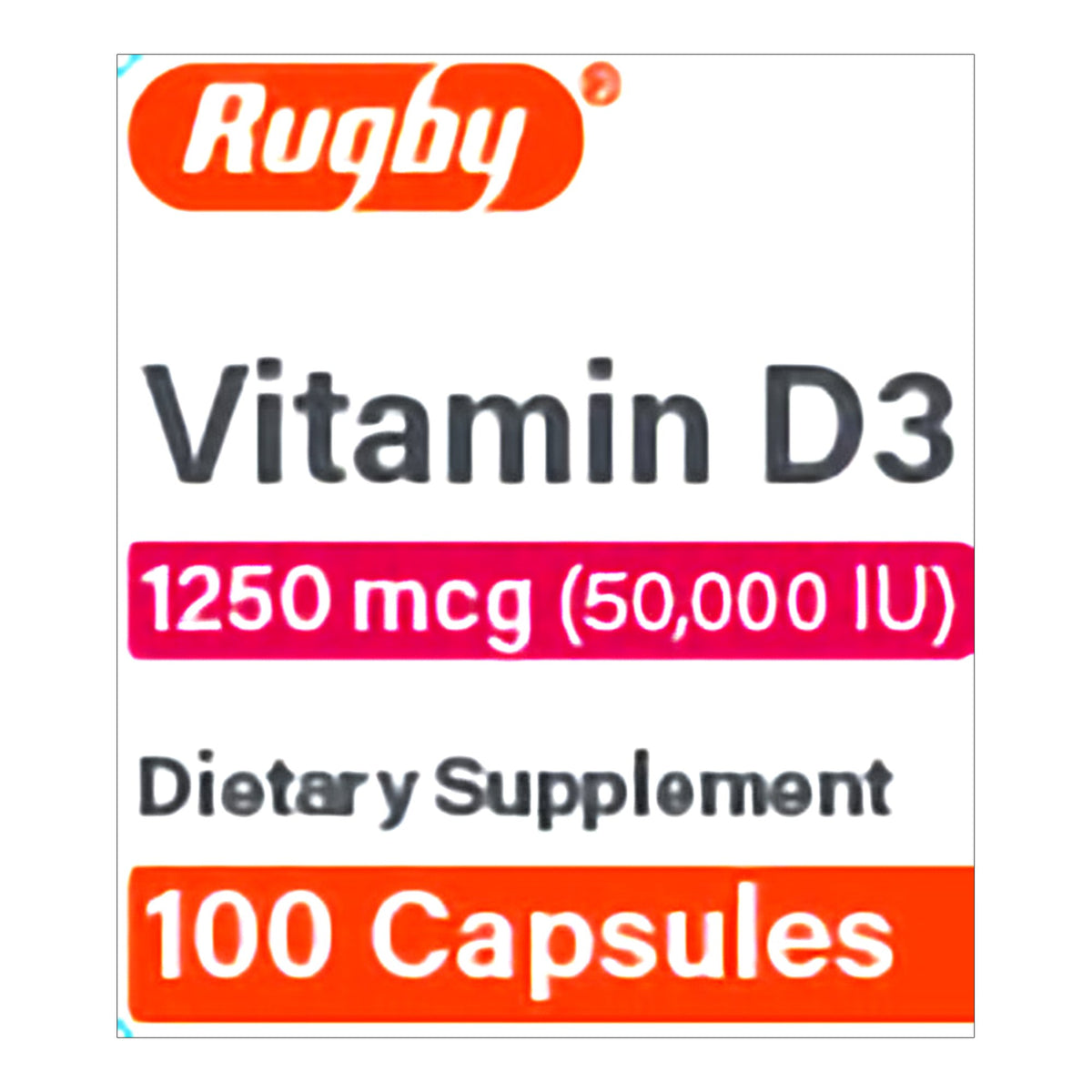 Rugby® 50,000 IU Vitamin D-3 Capsules - Pharmaceuticals>Over the Counter>Nonprescription Vitamins and Minerals - Major Pha...