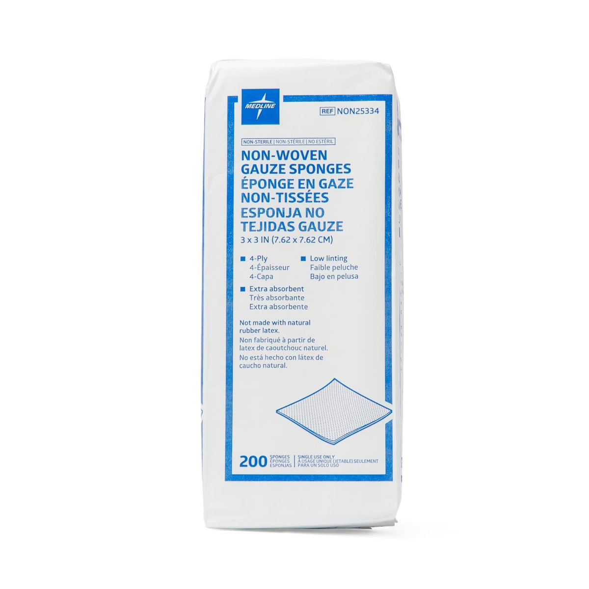 Avant Gauze® Nonwoven Sponge, 3 x 3 Inch, 4-Ply