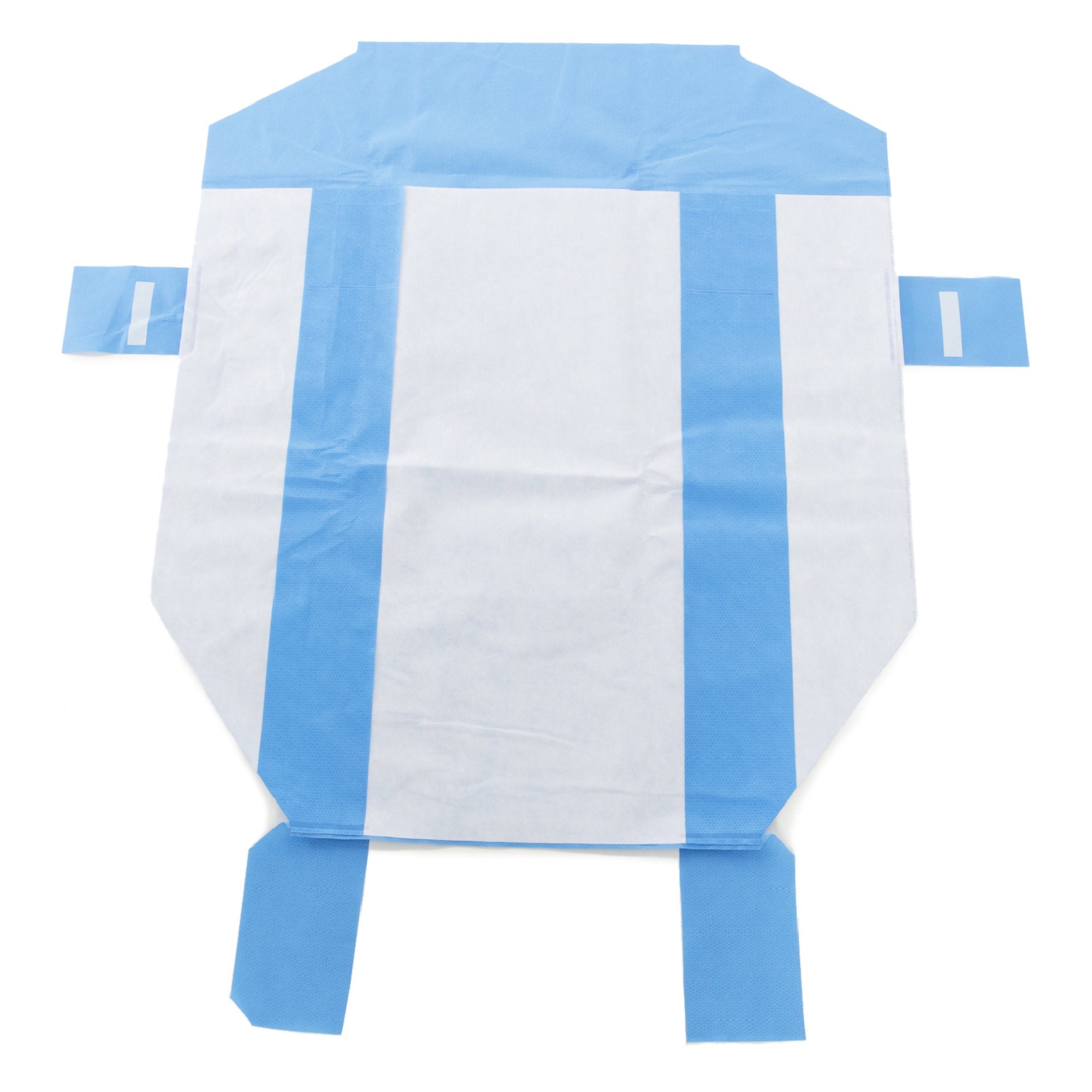 Smart-Fold H650 Sterilization Wrap, 40 x 55 Inch-SMART-FOLD* H650 Sterilization Wrap White / Blue 40 X 55 Inch Dual Layer SMS Polypropylene Steam / EO Gas / Hydrogen Peroxide