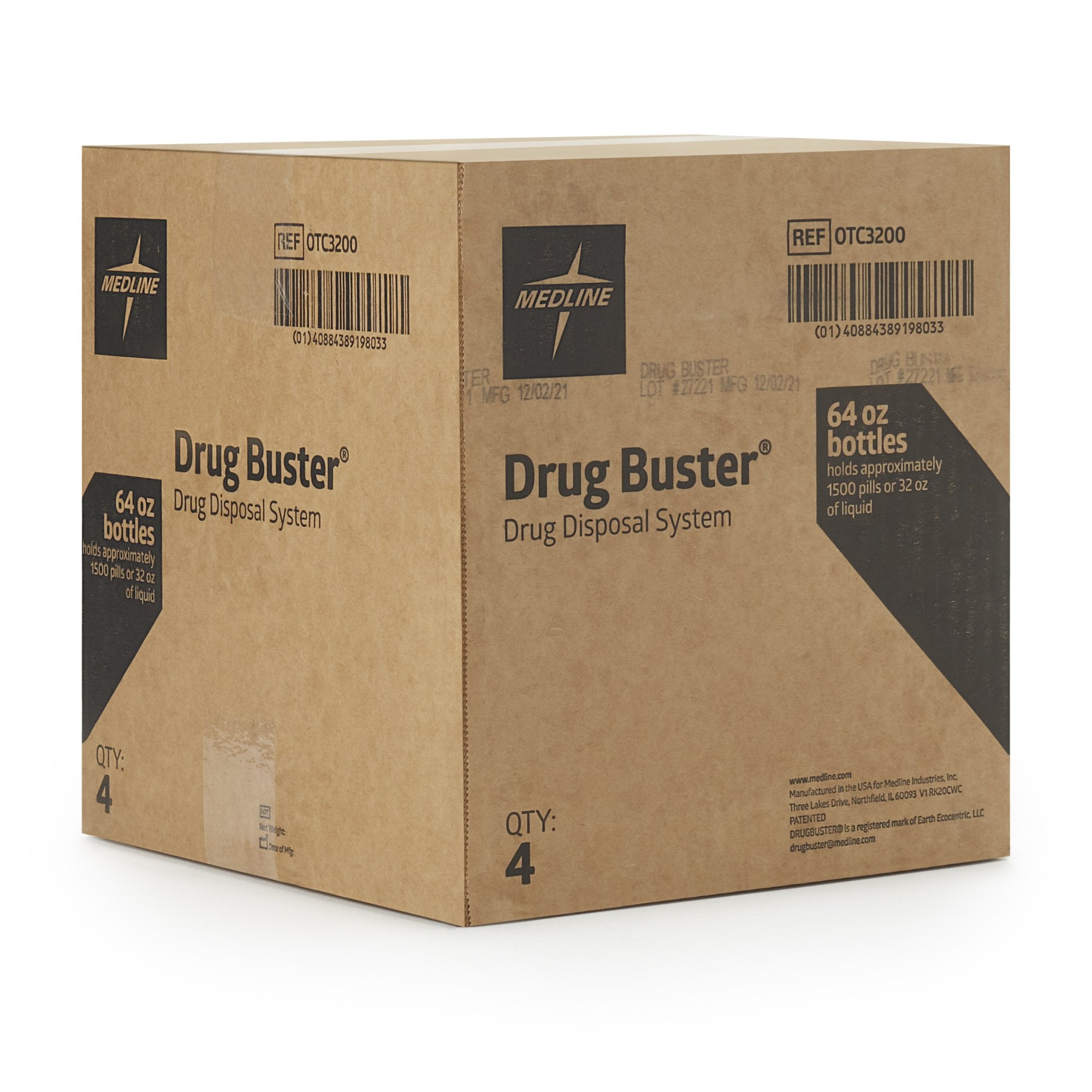 Drug Buster System Drug Disposal Solution-"Drug Disposal Solution Drug Buster System Liquid, 64 oz."