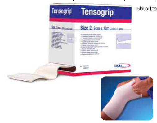 Tensogrip Pull On Elastic Tubular Support Bandage, 3 Inch x 11 Yard-Elastic Tubular Support Bandage Tensogrip 3 Inch X 11 Yard Small Knee / Medium Ankle / Large Arm Pull On Beige NonSterile Size D Standard Compression