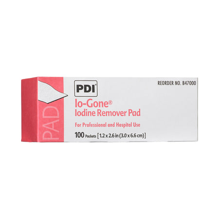 Io-Gone Iodine Removal Wipe-Iodine Removal Prep Pad Io-Gone Individual Packet Alcohol Scent 100 Count