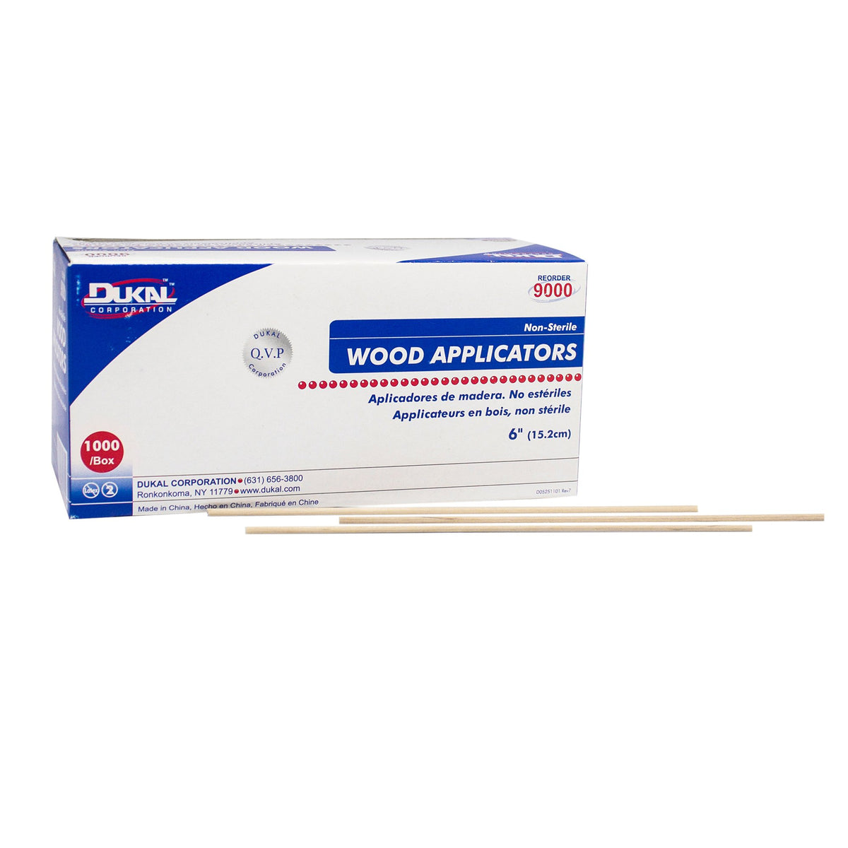 Dukal Applicator Stick, 6 Inch-Applicator Stick Dukal Without Tip Wood Shaft 6 Inch NonSterile 1000 per Pack