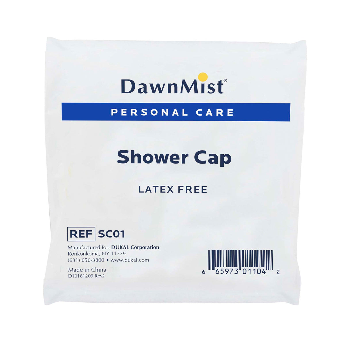 DawnMist Shower Cap-Shower Cap DawnMist One Size Fits Most Clear
