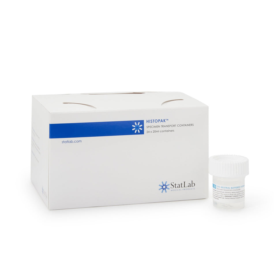 StatClick Prefilled Formalin Container, 10 mL Fill in 20 mL-Prefilled Formalin Container StatClick 10 mL Fill in 20 mL (0.67 oz.) Screw Cap Warning Label NonSterile