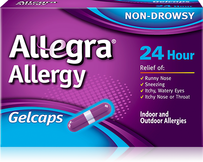 Allegra Allergy 24 Hr Gelcaps-Allergy Relief Allegra 180 mg Strength Gelcap 8 per Box