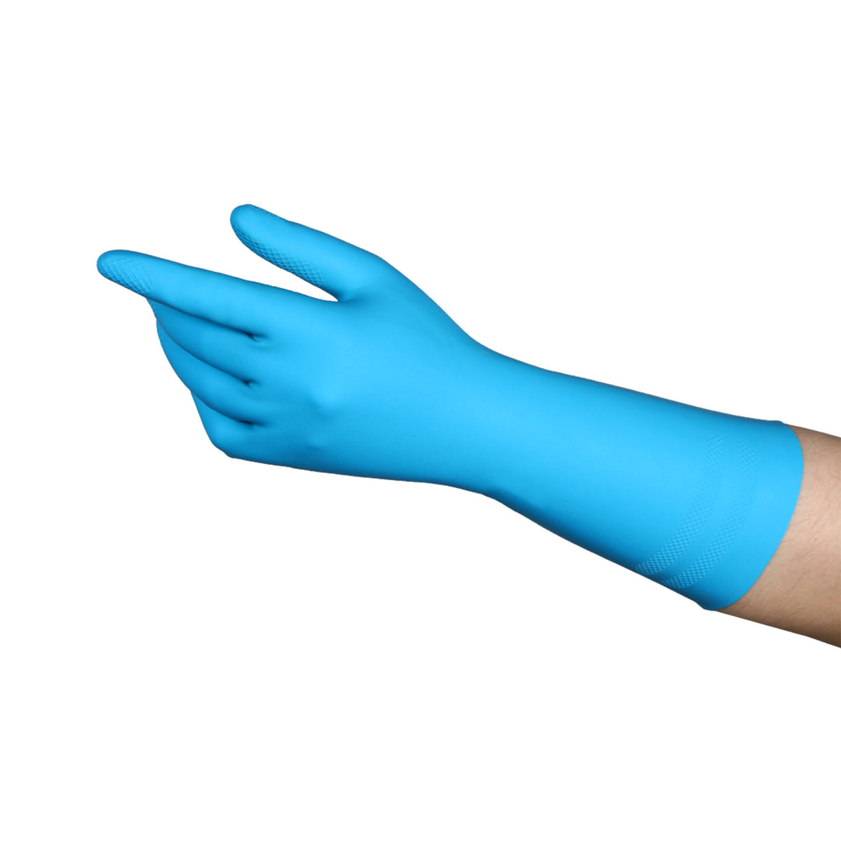 Ansell Latex/Nitrile Utility Glove, Medium, Blue-Utility Glove Medium Flock Lined Latex / Nitrile Blue 13 Inch Straight Cuff NonSterile