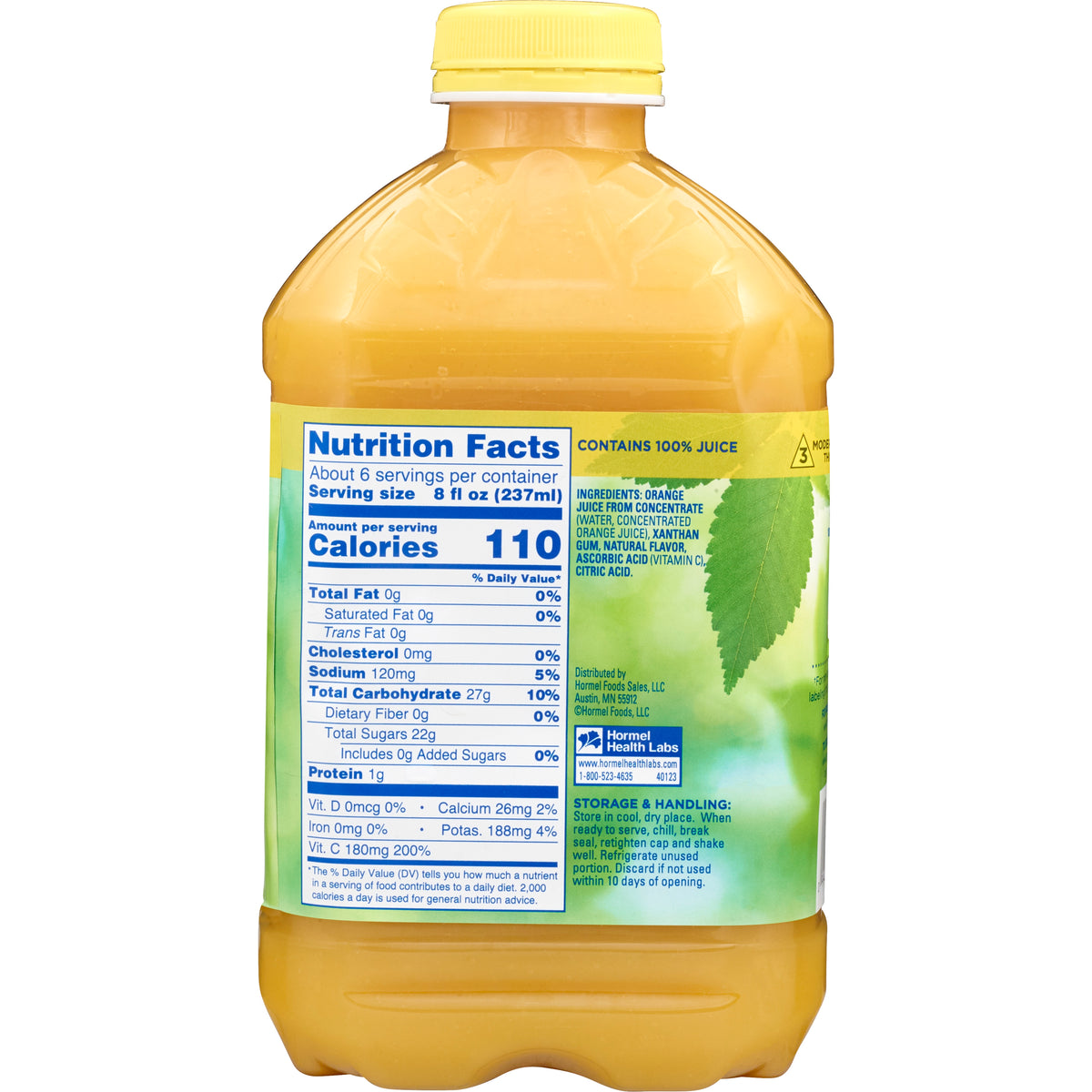 Thick & Easy Clear Honey Consistency Orange Juice Thickened Beverage, 46-ounce bottle-Thickened Beverage Thick & Easy 46 oz. Bottle Orange Flavor Liquid IDDSI Level 3 Moderately Thick/Liquidized