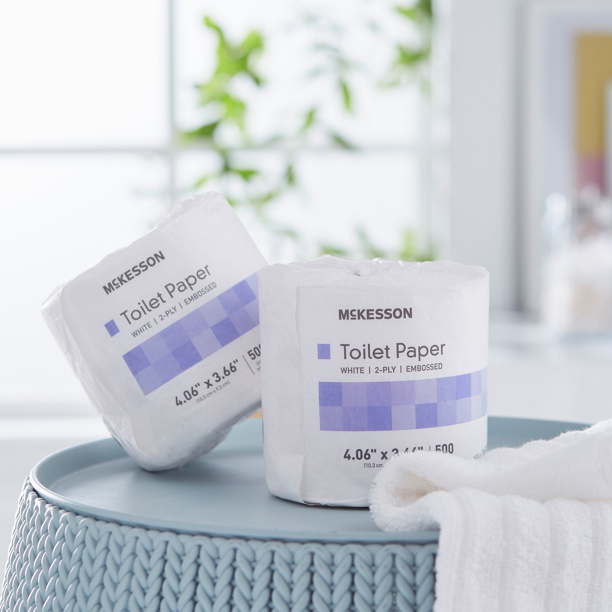 McKesson Toilet Tissue-Toilet Tissue McKesson White 2-Ply Standard Size Cored Roll 500 Sheets 3-3/5 X 4 Inch
