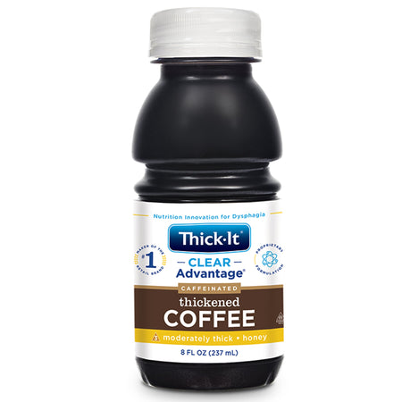Thick-It Clear Advantage Honey Consistency Coffee Thickened Beverage, 8-ounce Bottle-Thickened Beverage Thick-It Clear Advantage 8 oz. Bottle Coffee Flavor Liquid IDDSI Level 3 Moderately Thick/Liquidized