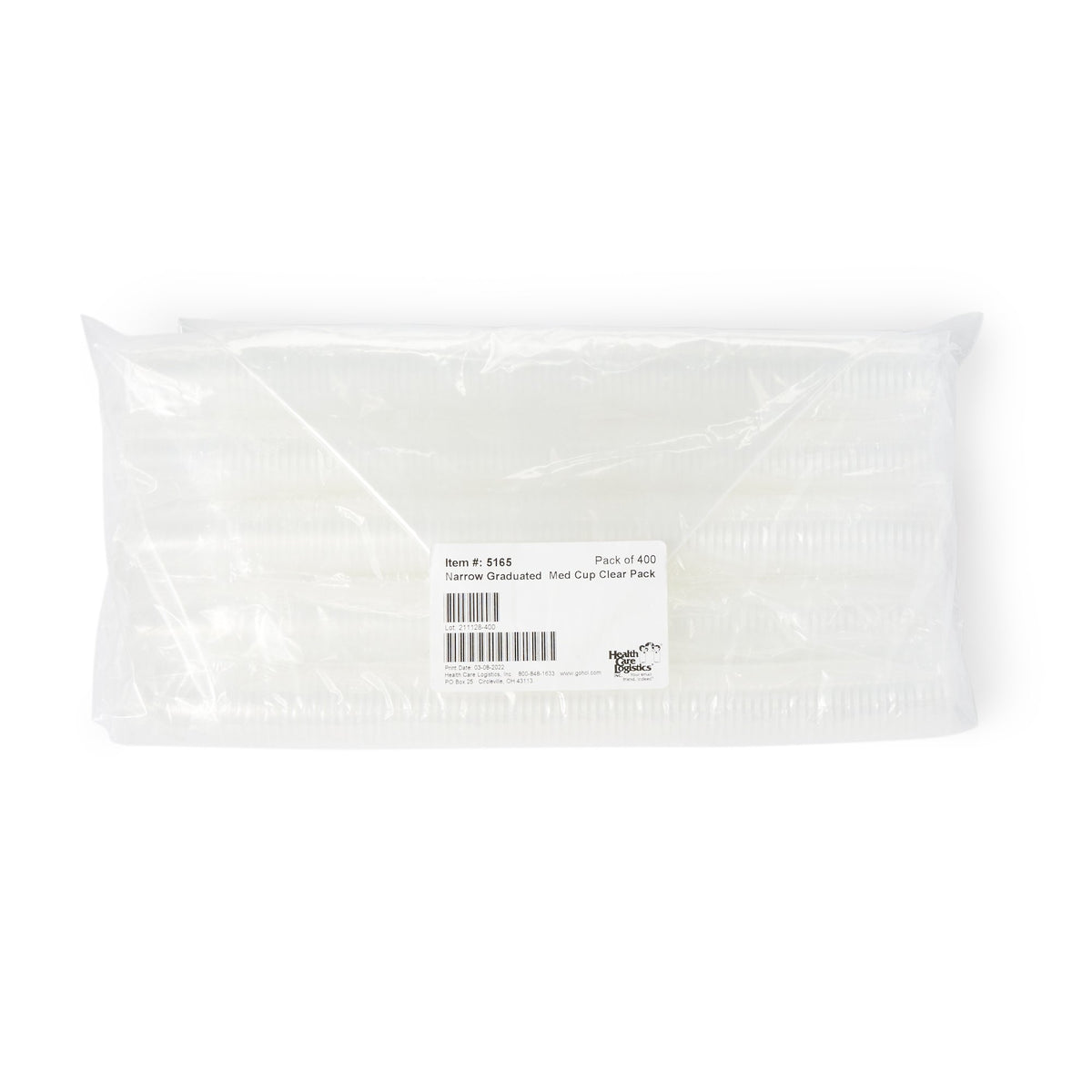 Narrow Graduated Medicine Cup, 30 mL-Medicine Cup Narrow 1 oz. Clear Plastic Disposable NonSterile