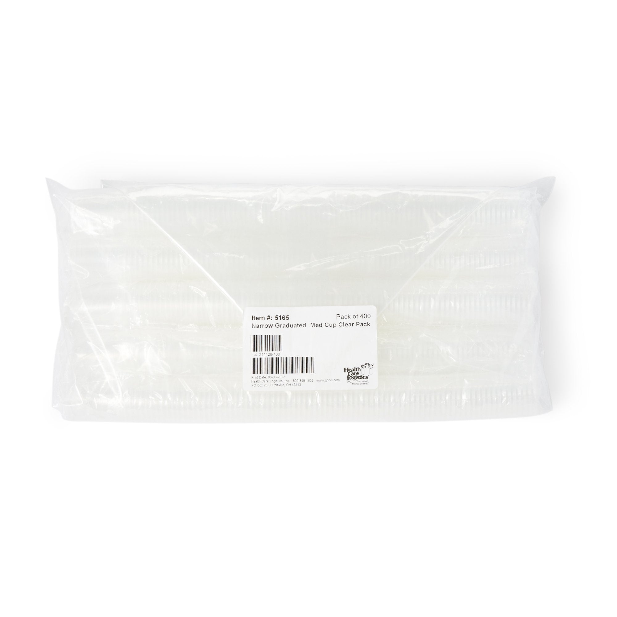 Narrow Graduated Medicine Cup, 30 mL-Medicine Cup Narrow 1 oz. Clear Plastic Disposable NonSterile