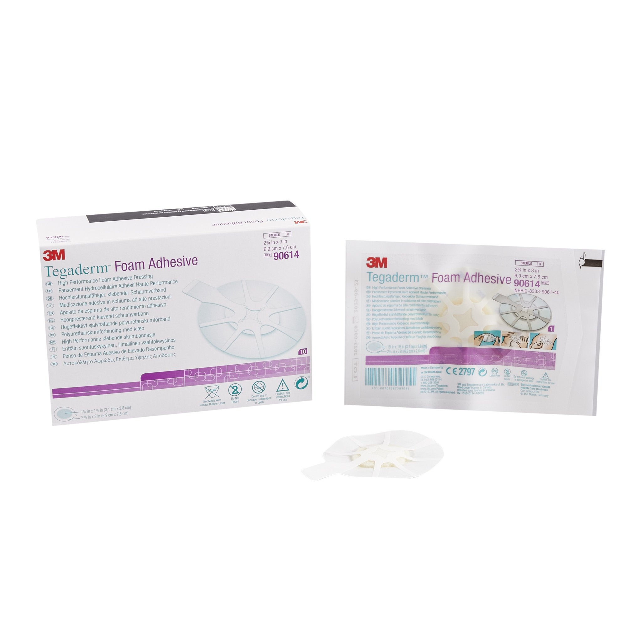 3M™ Tegaderm™ High Performance Adhesive with Border Foam Dressing, 2¾ x 2¾ Inch - Wound Care>Advanced Wound Care>Foam Dres...