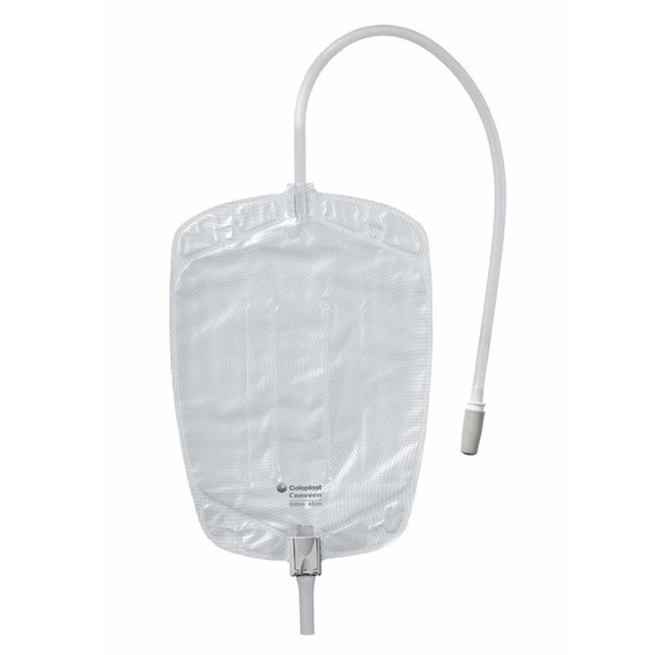 Conveen Contour Leg Bag, 600 mL-Urinary Leg Bag Conveen Security+ Anti-Reflux Valve Sterile 600 mL Polyethylene / Flocked