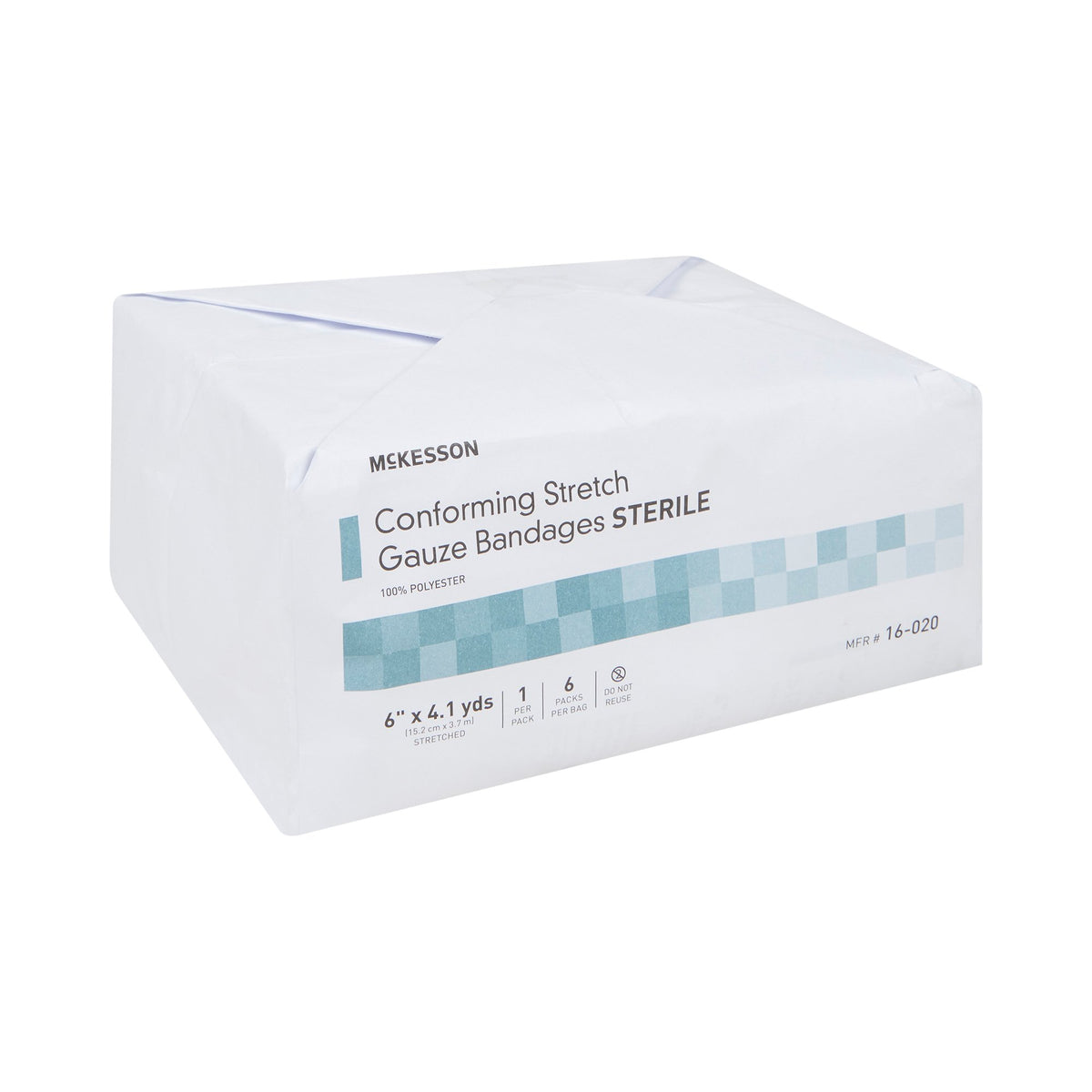 McKesson Sterile Conforming Bandage, 6 Inch x 4-1/10 Yard-Conforming Bandage McKesson 6 Inch X 4-1/10 Yard Sterile 1 per Pack