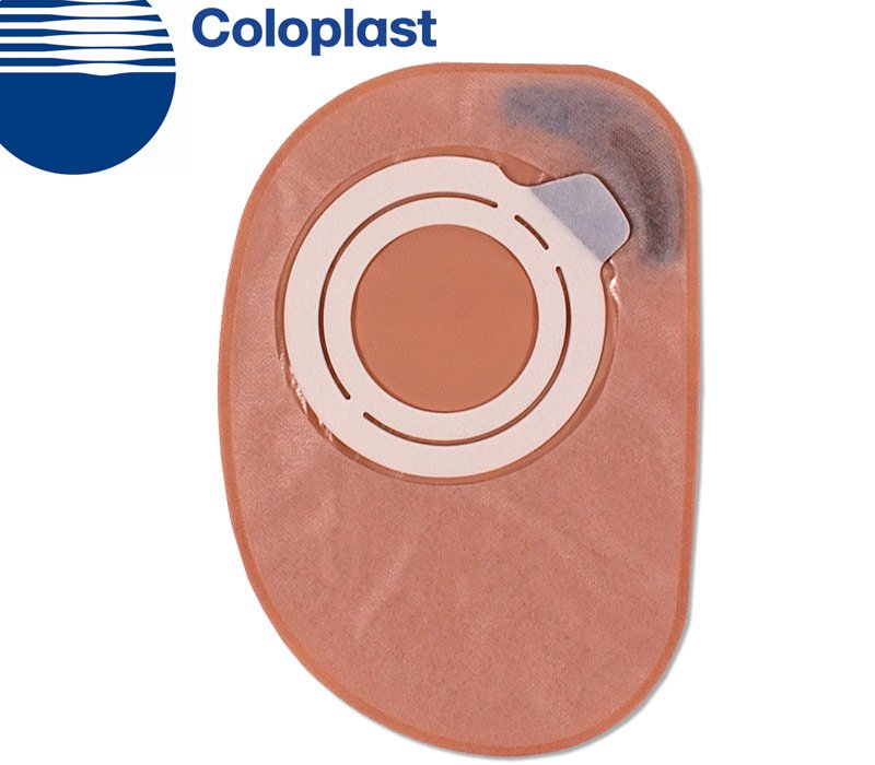 Assura Two-Piece Closed End Opaque Colostomy Pouch, 8 Inch Length, Maxi , 2-1/8 Inch Flange-"Colostomy Pouch Assura Two-Piece System 8-1/2 Inch Length, Maxi Closed End"