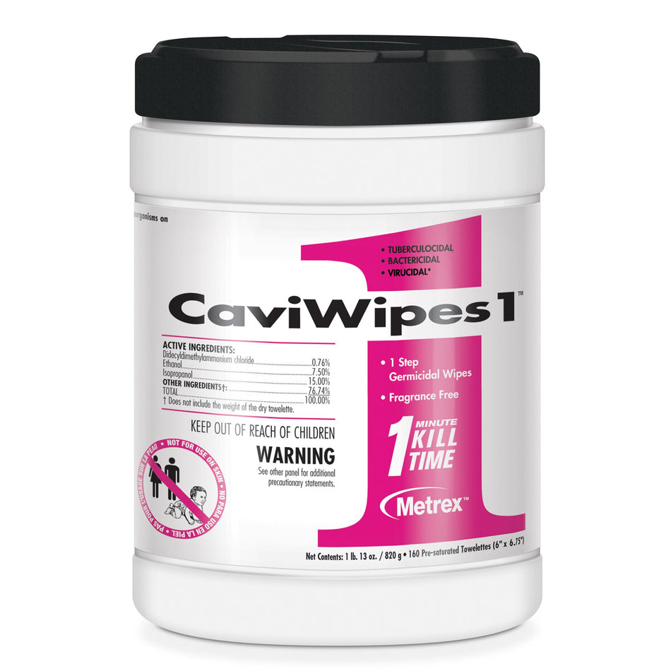 CaviWipes1 Surface Disinfectant, Alcohol Based, nonsterile, Disposable
