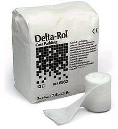 Delta-Rol White Acrylic Undercast Cast Padding, 4 Inch x 4 Yard-Cast Padding Undercast Delta-Rol 4 Inch X 4 Yard Synthetic NonSterile