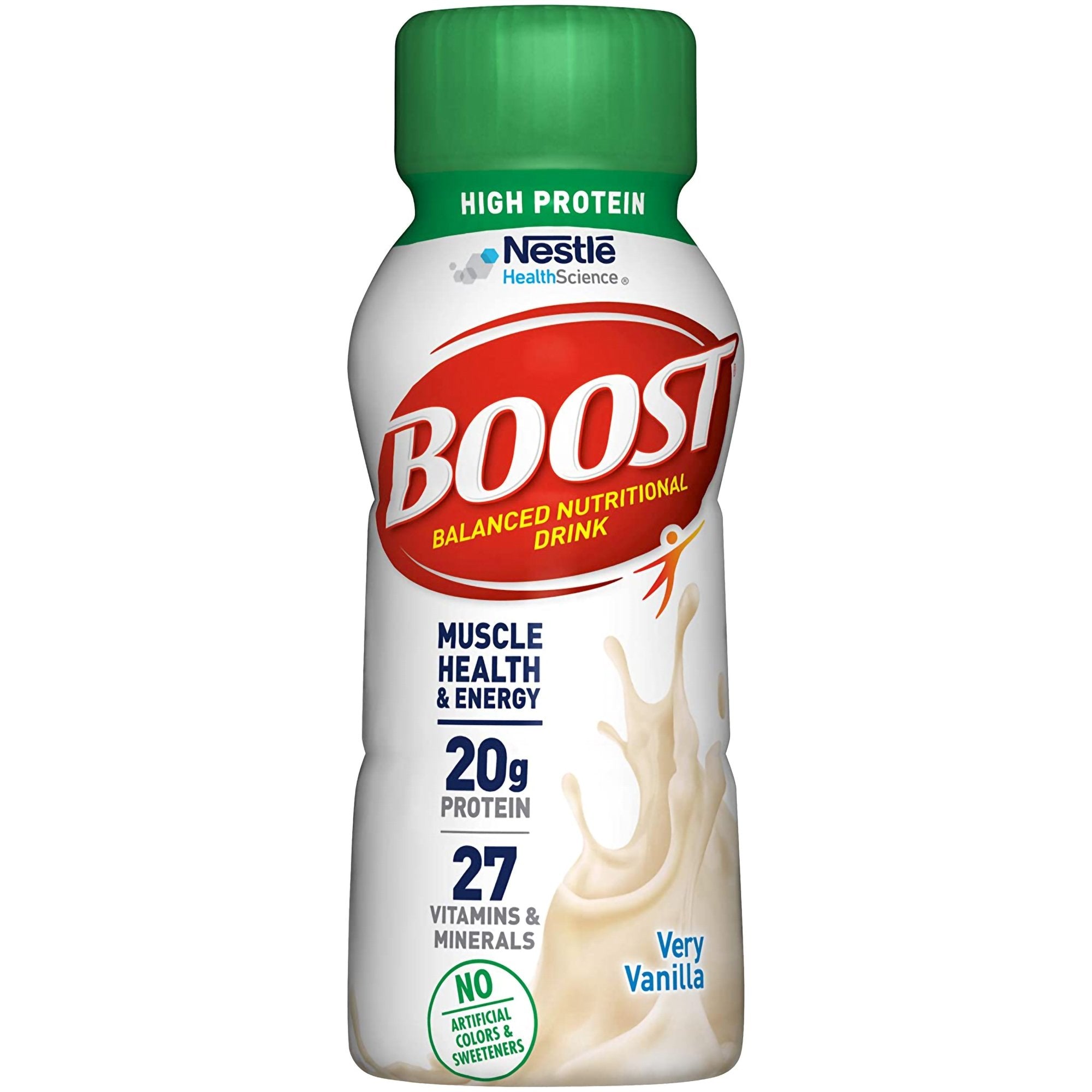 Boost High Protein Vanilla Complete Nutritional Drink, 8-ounce bottle-Oral Supplement Boost High Protein Very Vanilla Flavor Liquid 8 oz. Bottle