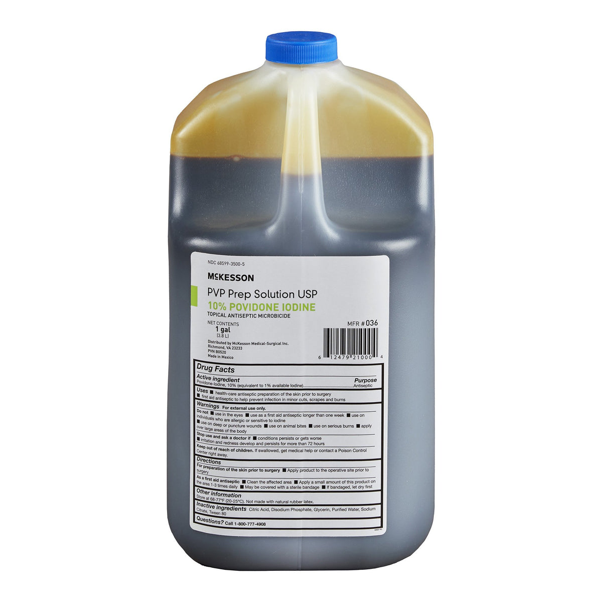 McKesson Prep Solution 1 gal. Jug-Skin Prep Solution McKesson 1 gal. Jug 10% Strength Povidone-Iodine NonSterile