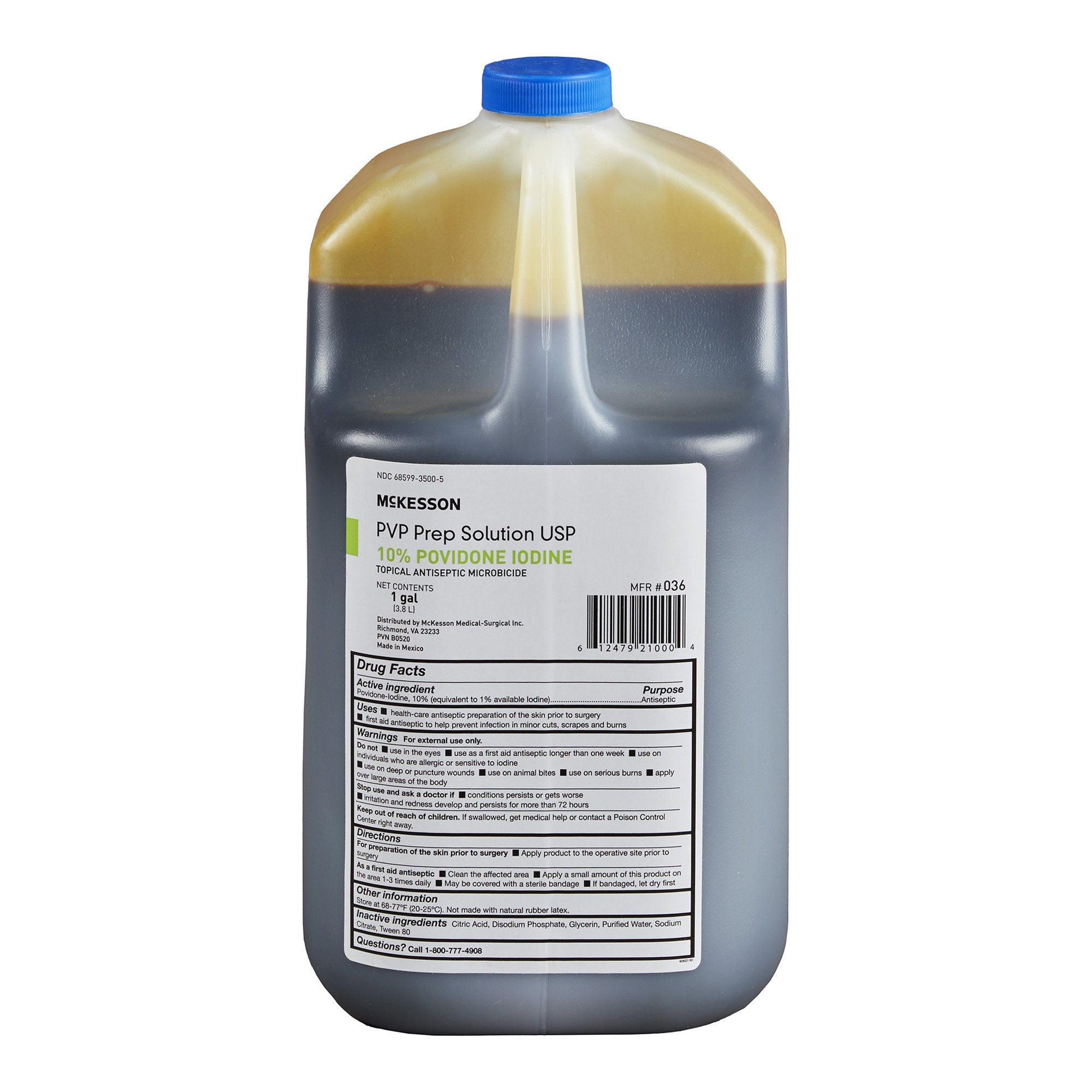 McKesson Prep Solution 1 gal. Jug-Skin Prep Solution McKesson 1 gal. Jug 10% Strength Povidone-Iodine NonSterile