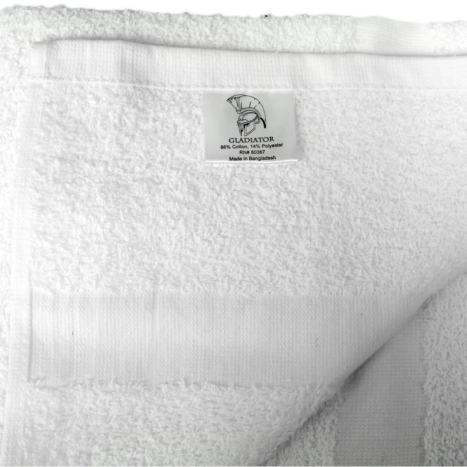 Royal Gold Foundations White Bath Towel, 20 x 40 Inch-Bath Towel Royal Gold Foundations 20 X 40 Inch OE Cotton 86% / Polyester 14% White Reusable