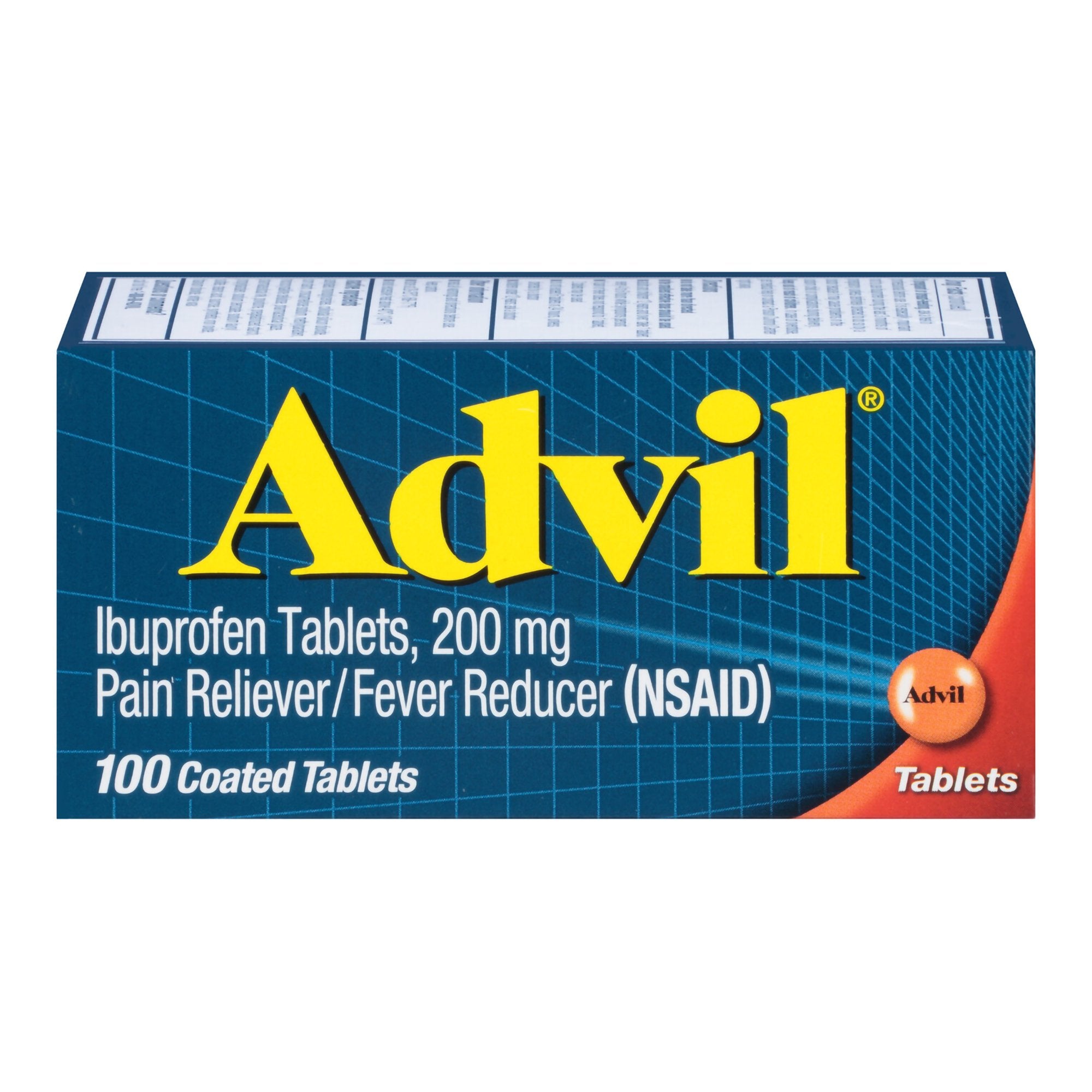 Advil Ibuprofen Pain Relief-Pain Relief Advil 200 mg Strength Ibuprofen Tablet 100 per Bottle