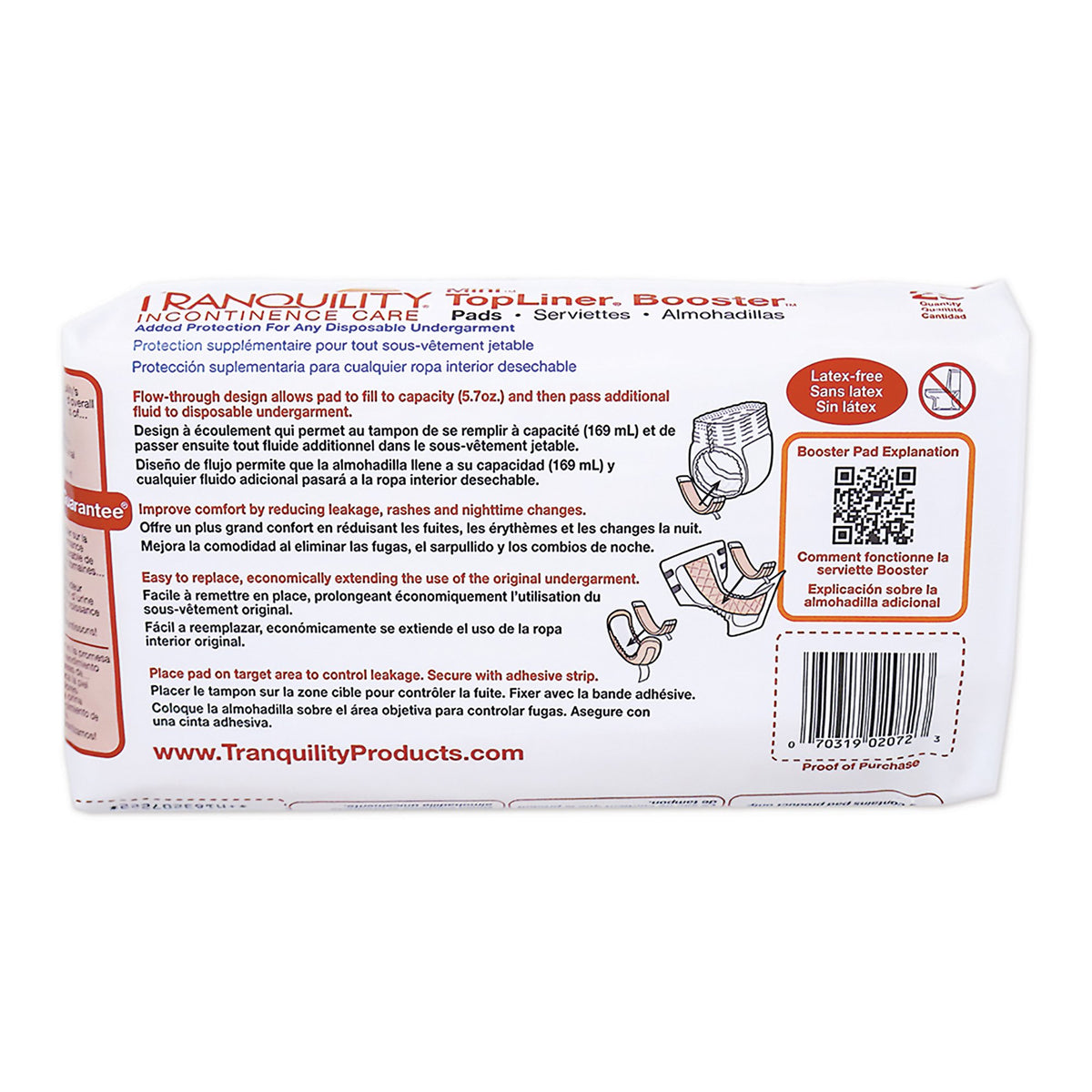 TopLiner™ Mini Incontinence Booster Pad, 2.75 x 10.5 Inch - Incontinence>Incontinence Liners and Pads - Principle Business...