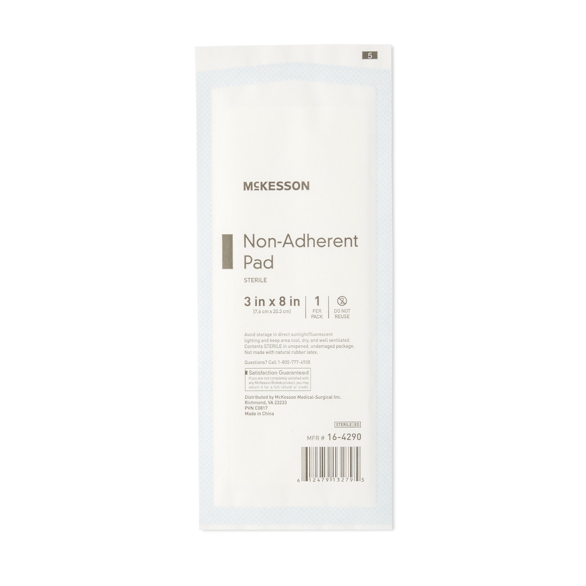 McKesson Nonadherent Dressing, 3 x 8 Inch-Non-Adherent Dressing McKesson 3 X 8 Inch Sterile 75 per Pack