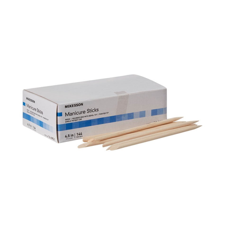 McKesson Manicure Sticks, 100% White Birch, 4.5 Inch-Manicure Stick McKesson 4.5 Inch 100% White Birch