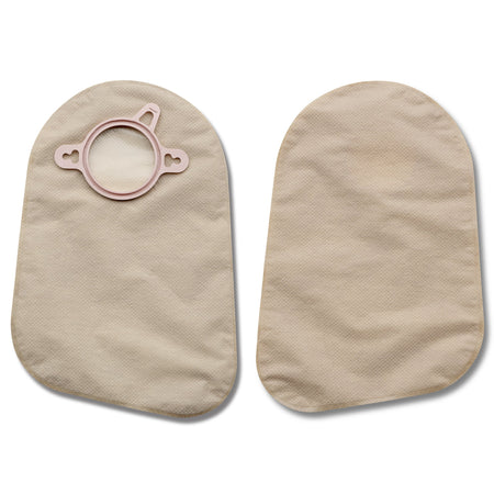 New Image Closed End Beige Urostomy Pouch, 1 Inch Flange-Urostomy Pouch New Image Two-Piece System 9 Inch Closed End