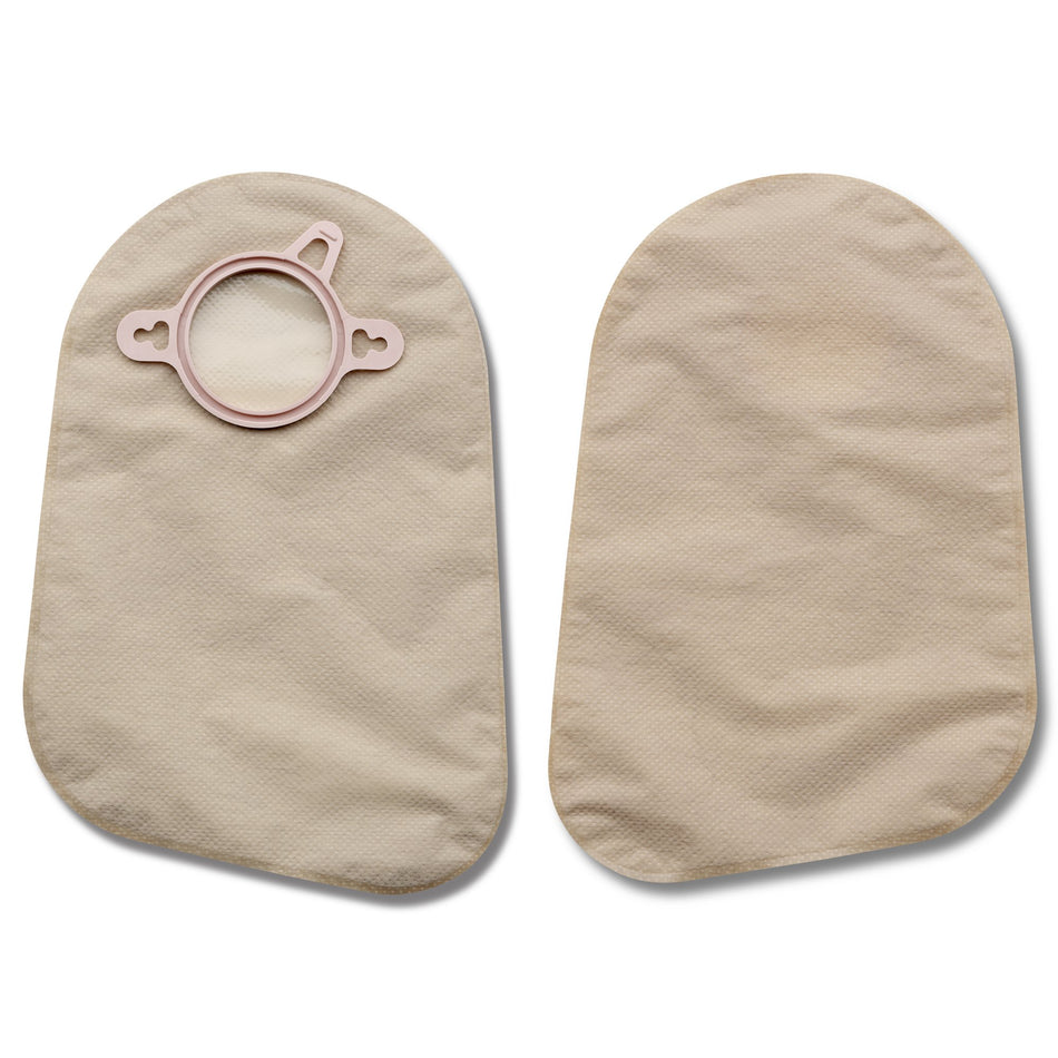 New Image Closed End Beige Urostomy Pouch, 1 Inch Flange-Urostomy Pouch New Image Two-Piece System 9 Inch Closed End