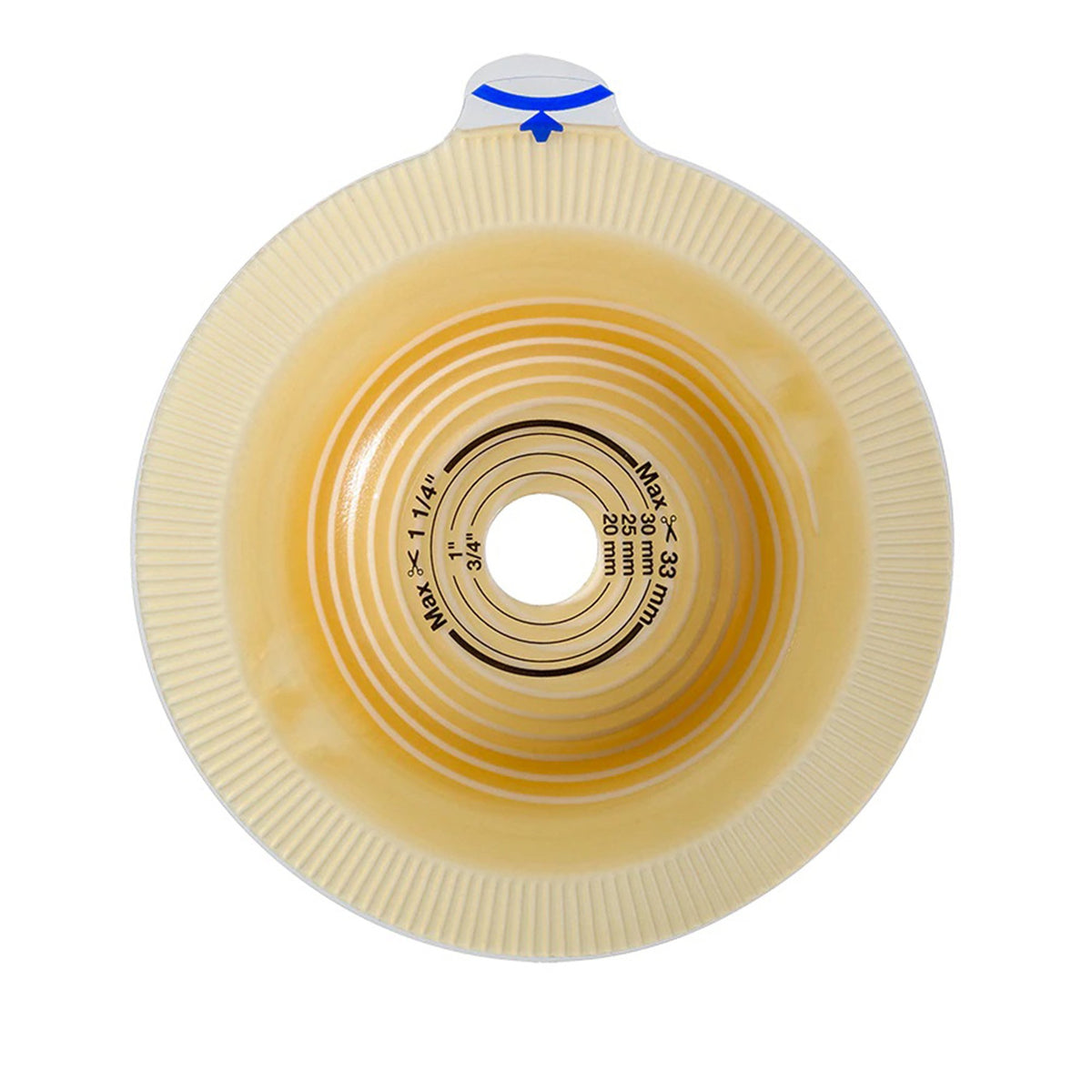 Assura Skin Barrier Flange-"Ostomy Barrier Assura Trim to Fit, Extra Extended Wear Spiral Adhesive 50 mm Flange Red Code System Synthetic Resin 5/8 to 1-5/16 Inch Opening"