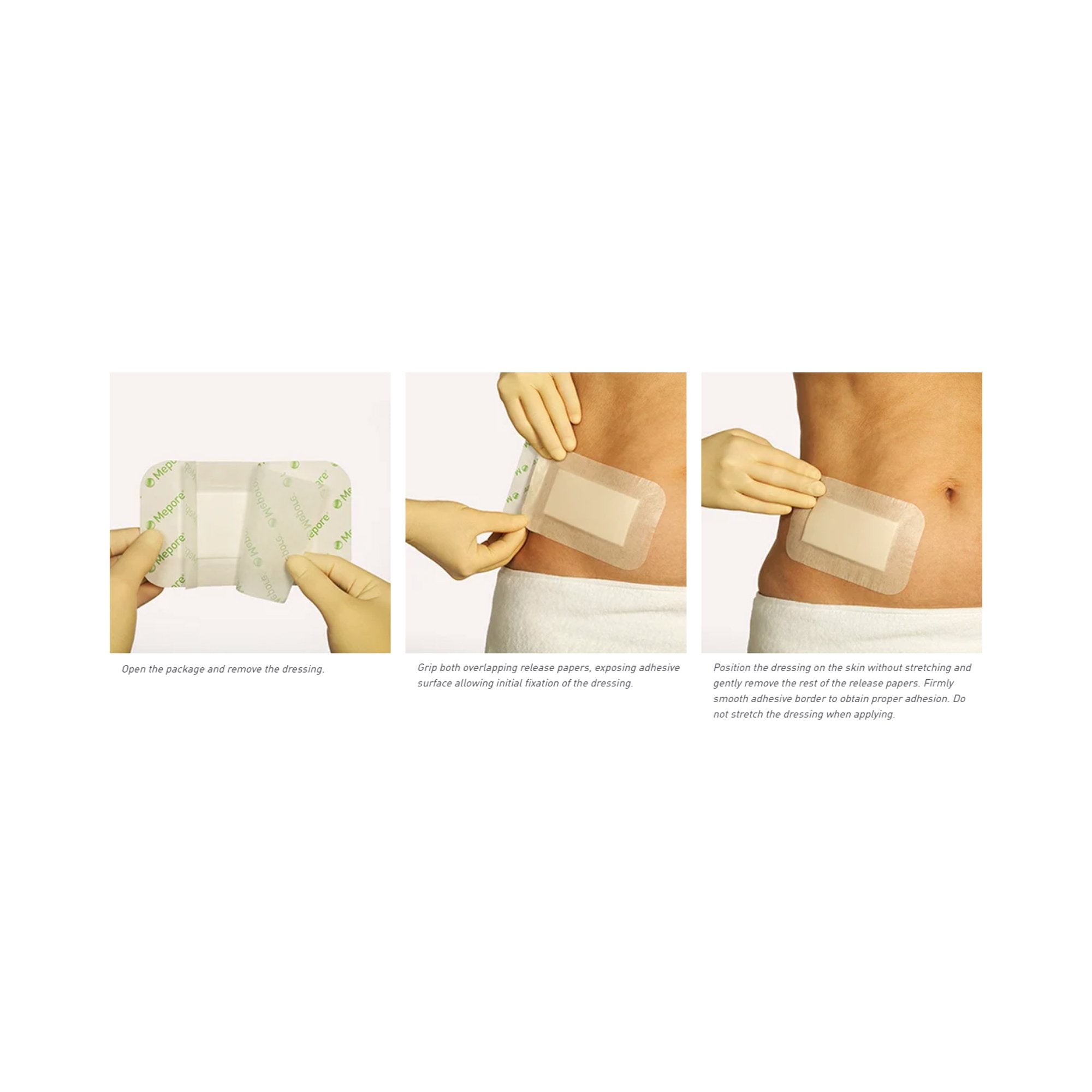 Mepore Pro White Adhesive Dressing, 3 x 4 inch-Composite Dressing Mepore Pro 3-3/5 X 4 Inch Rectangle Sterile