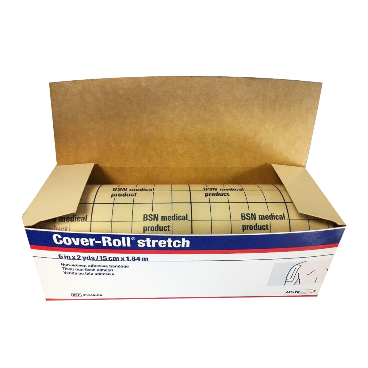 Cover-Roll Stretch Dressing Retention Tape with Liner, 6 Inch x 2 Yard, White-Dressing Retention Tape with Liner Cover-Roll Stretch White 6 Inch X 2 Yard Nonwoven Polyester NonSterile
