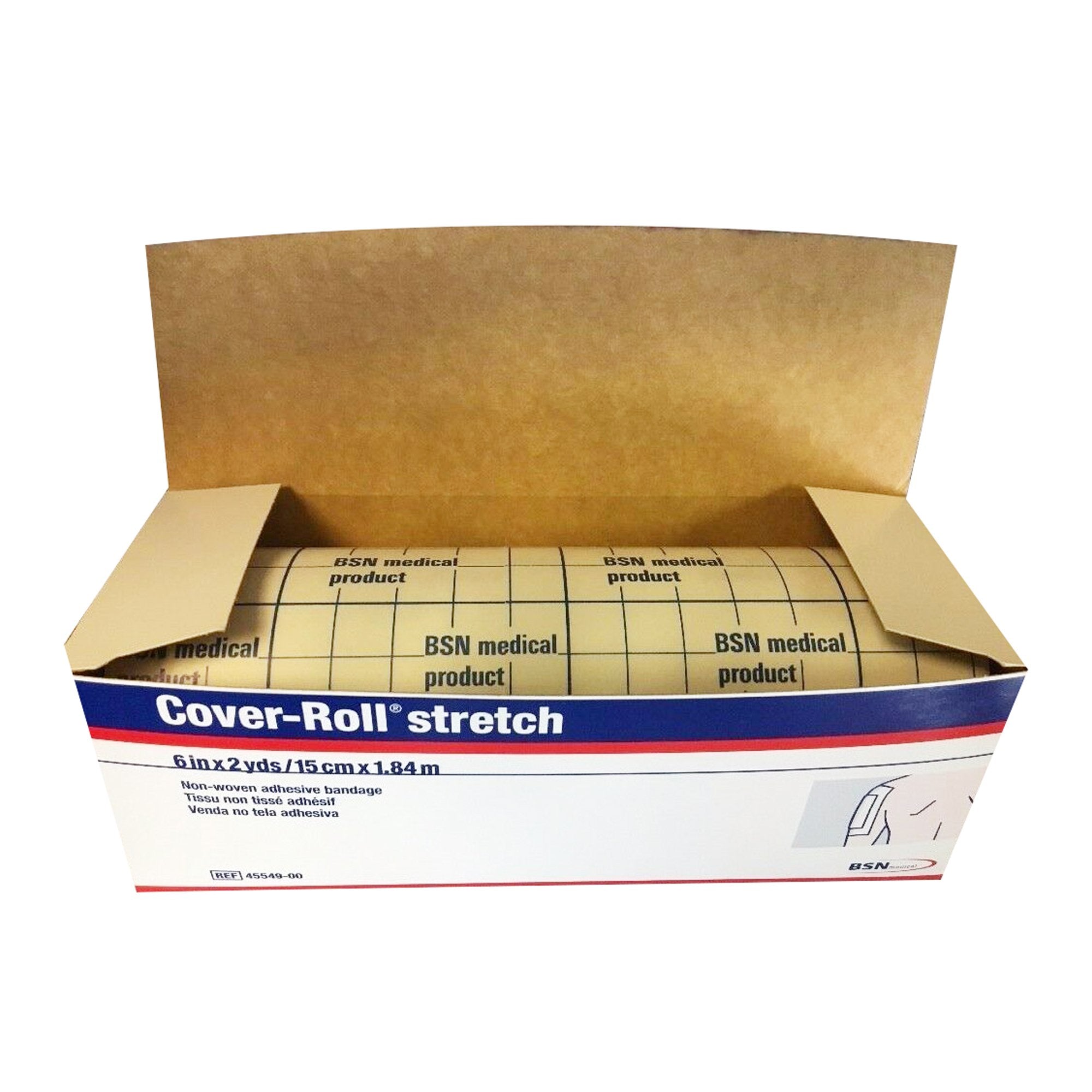 Cover-Roll Stretch Dressing Retention Tape with Liner, 6 Inch x 2 Yard, White-Dressing Retention Tape with Liner Cover-Roll Stretch White 6 Inch X 2 Yard Nonwoven Polyester NonSterile