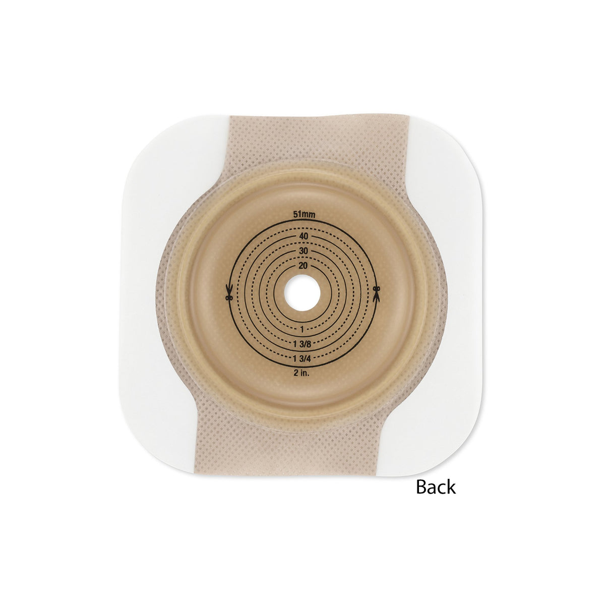 Ostomy Barrier New Image™ Precut, Standard Wear Adhesive Tape Borders 44 mm Flange Green Code System Flexwear 7/8 Inch Opening
